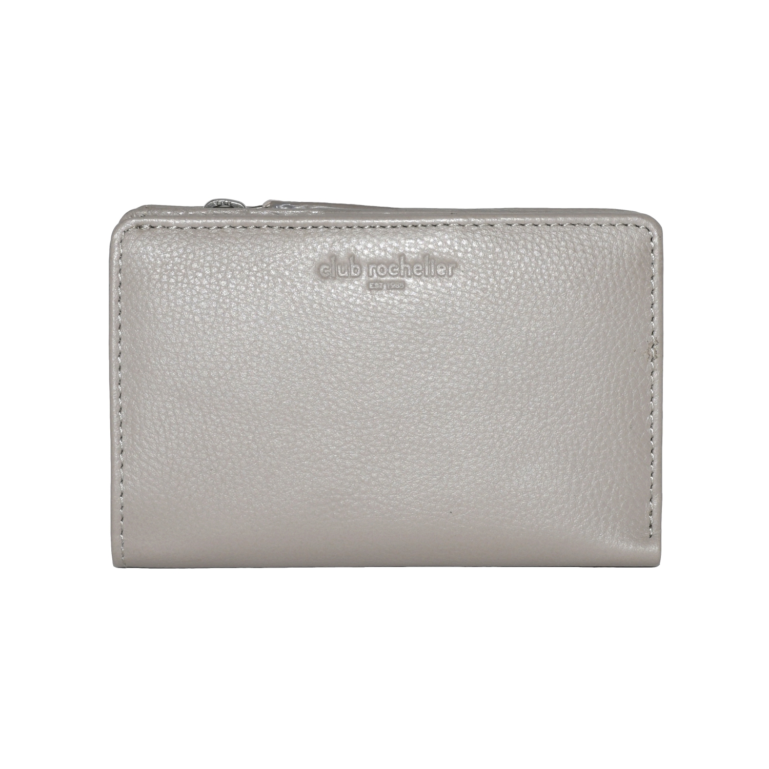 Club Rochelier Ladies Medium Leather Bifold Wallet Taupe