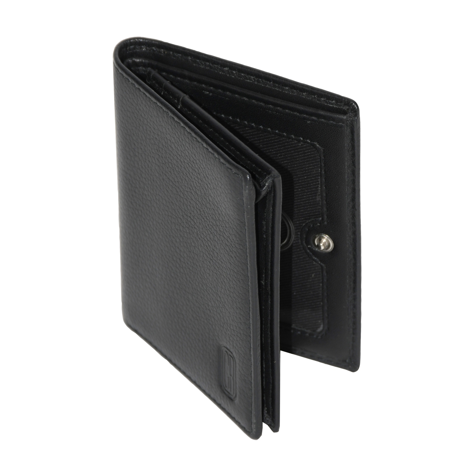 Club Rochelier Men's Snap Cardholder and Billfold Wallet Black