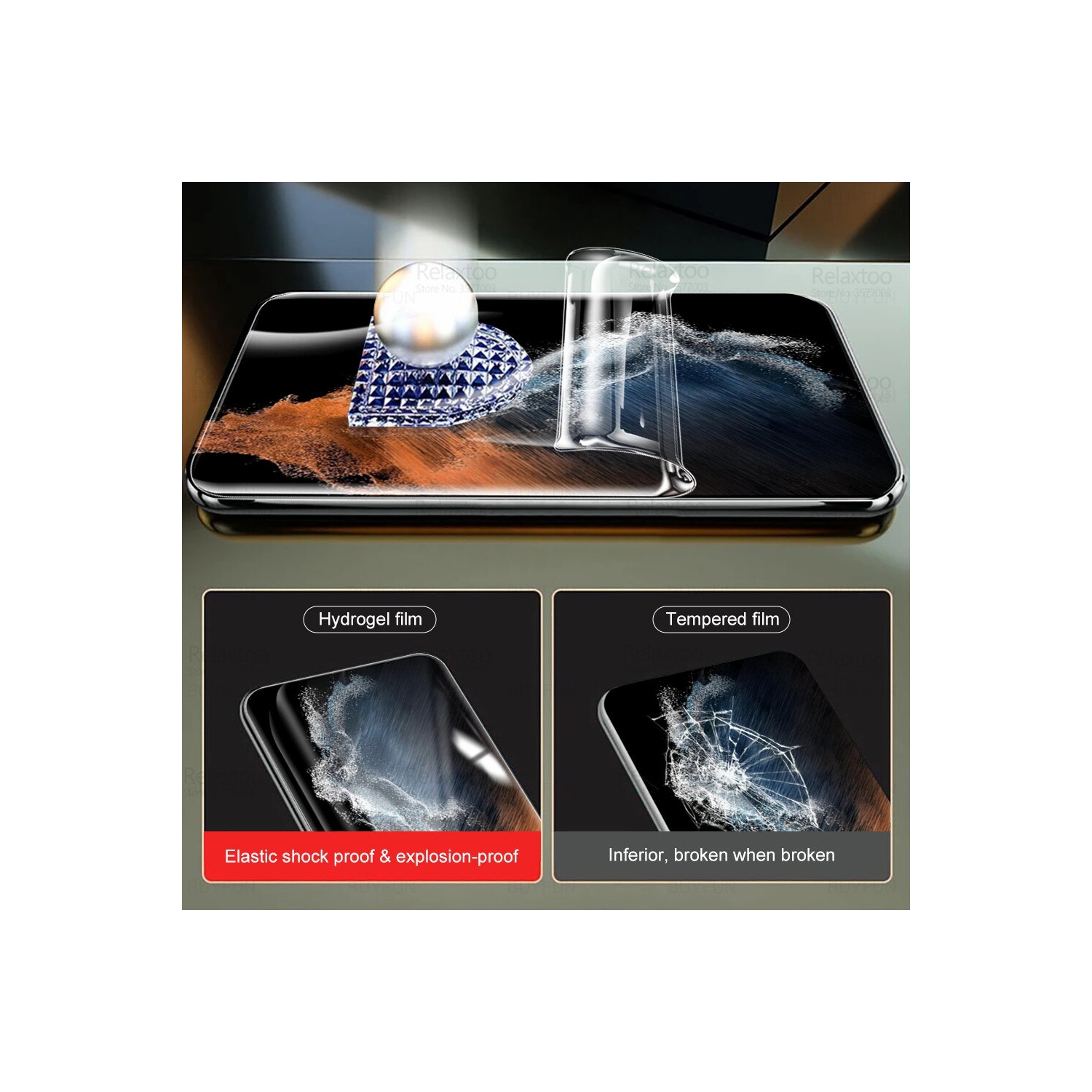 Protecteur d'écran Hydrogel SuperShield [2 Pack] pour Samsung Galaxy S23 Ultra 5G Full Coverage en TPUR souple, anti-bulles HD Ultra Clear