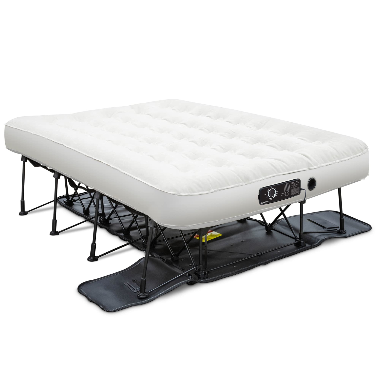 Ivation EZ-Bed Full Size Inflatable Mattress with Deflate Defender, Air Bed Frame and Rolling Case