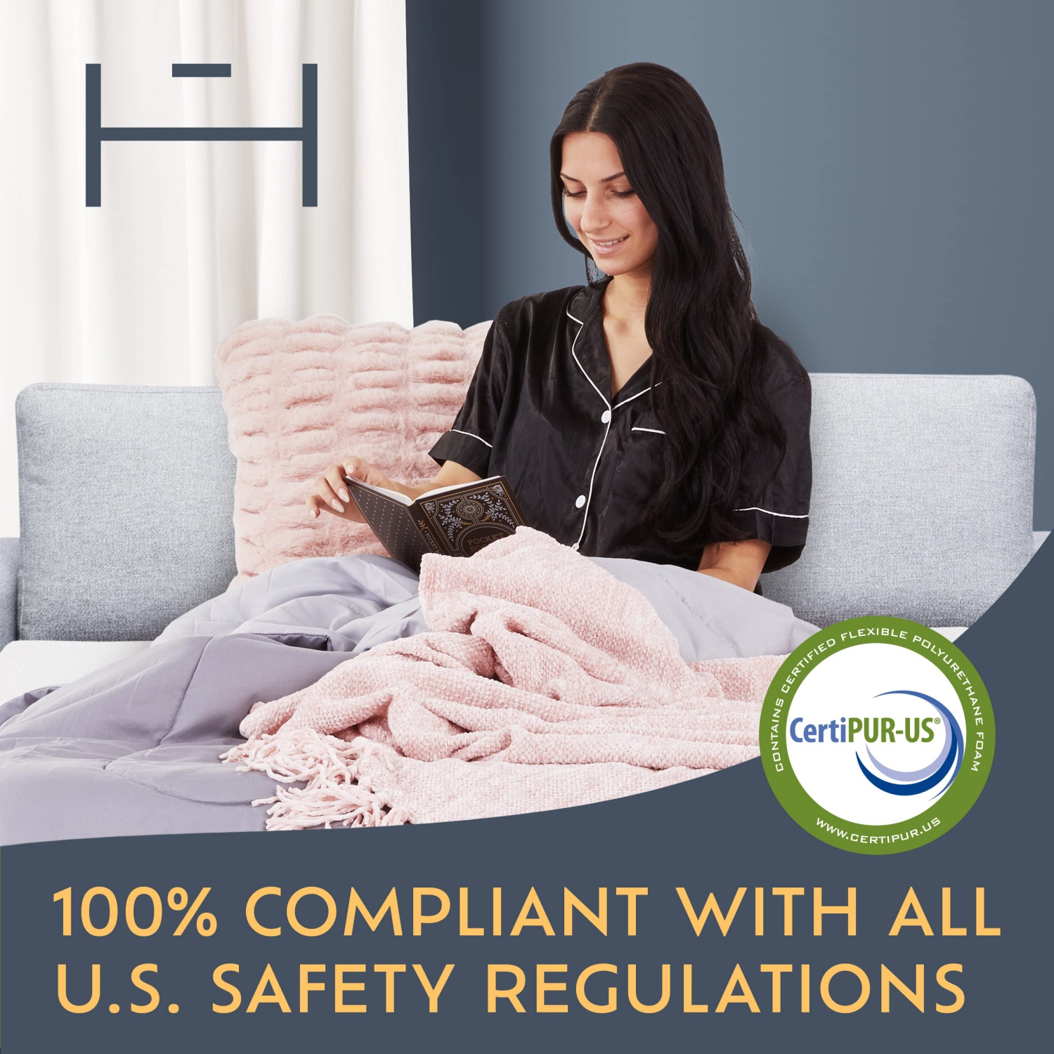 Heyward 4.5” Sofa Queen Mattress, Memory Foam Mattress for Sofa Bed Frames 72” x 58” x 4.5”