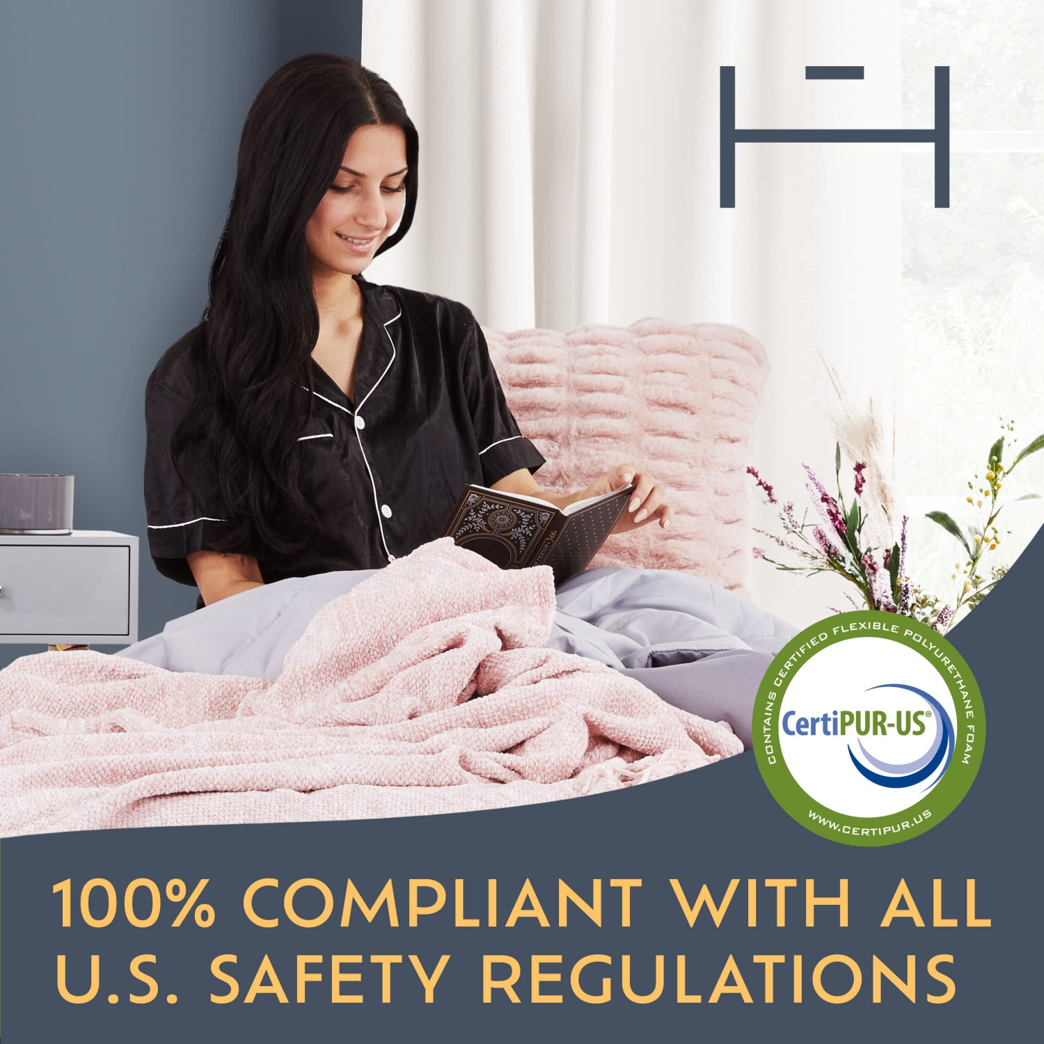 Lit pliant Heyward, matelas une place en mousse à mémoire lavable à la machine avec cadre de lit 77 x 38 x 17 po