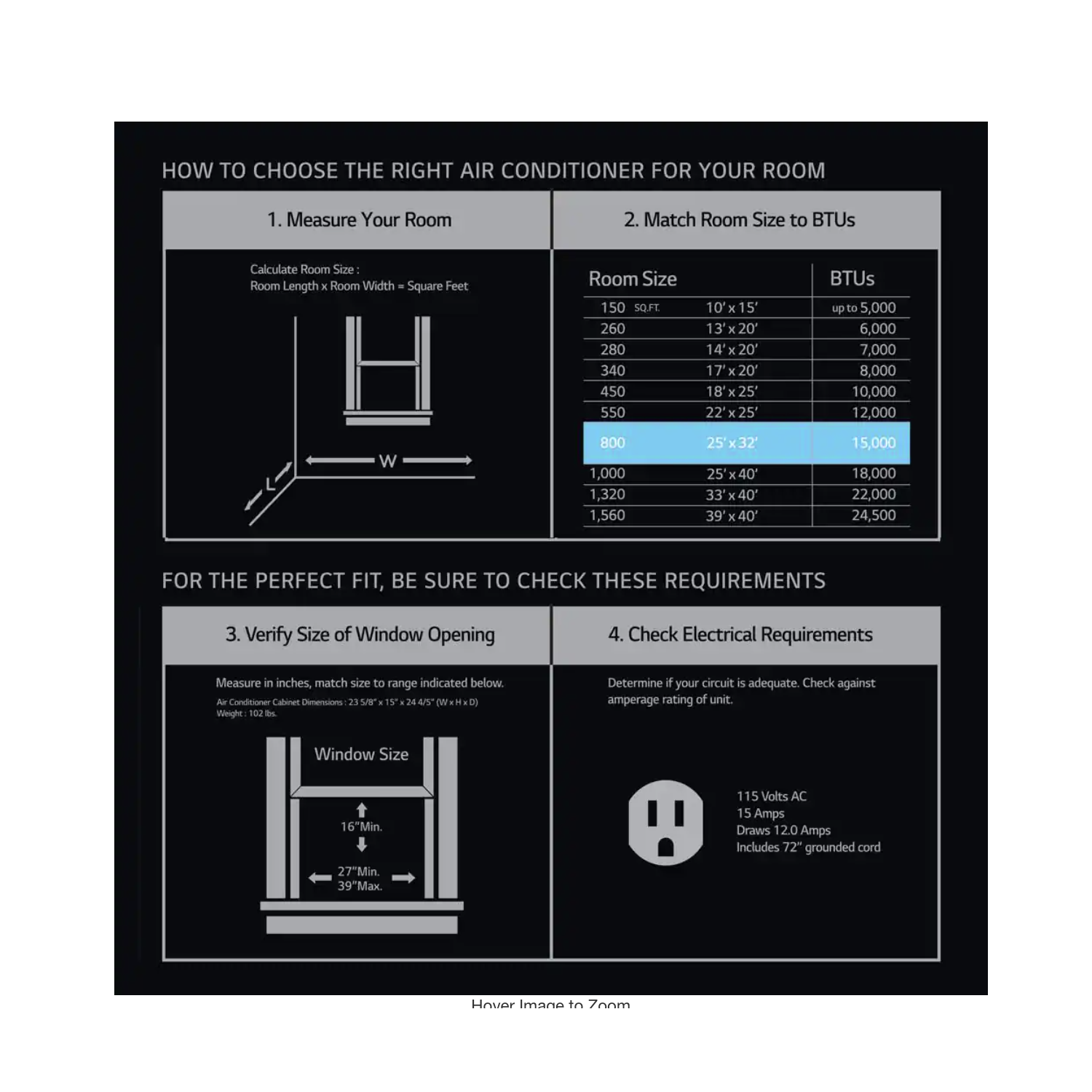 LG 14,000 BTU Dual Inverter Smart Window Air Conditioner, Cools 800 Sq. Ft, Ultra Quiet, Up to 25% Savings, Energy Star, Works ThinQ, Amazon Alexa