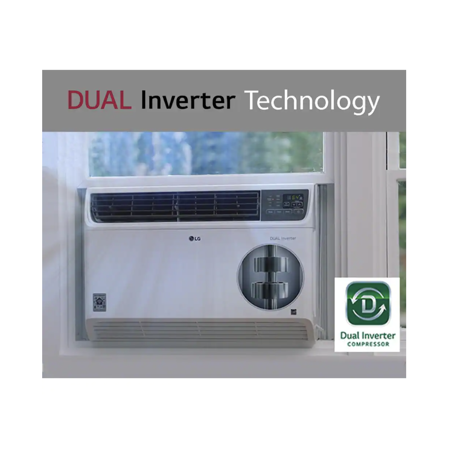 LG 14,000 BTU Dual Inverter Smart Window Air Conditioner, Cools 800 Sq. Ft, Ultra Quiet, Up to 25% Savings, Energy Star, Works ThinQ, Amazon Alexa