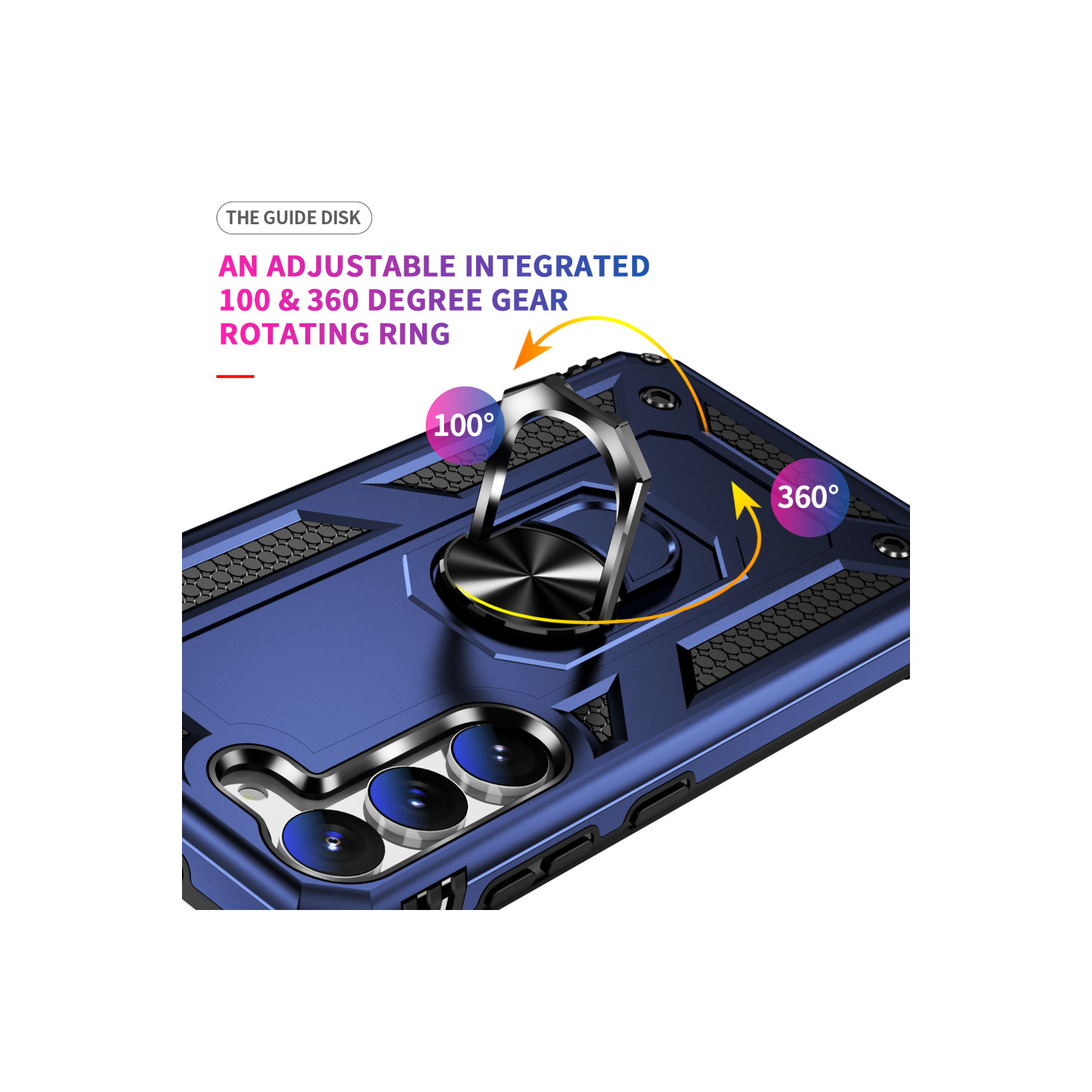 [SuperShield] Étui protecteur rigide/antichoc/contour protecteur arrière/béquille Ring pour Galaxy S23 plus/S23+ 5G de Samsung