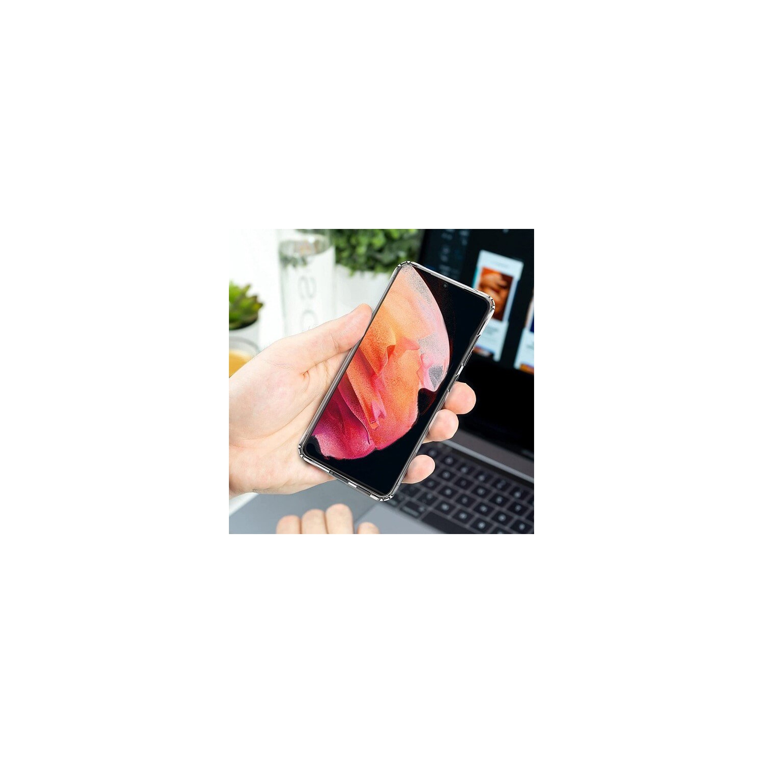 Galaxy S23 plus 5G de Samsung Étui rigide ajusté transparent antichoc Gel transparent Air Cushion robuste pour Galaxy S23+ 5G - transparent