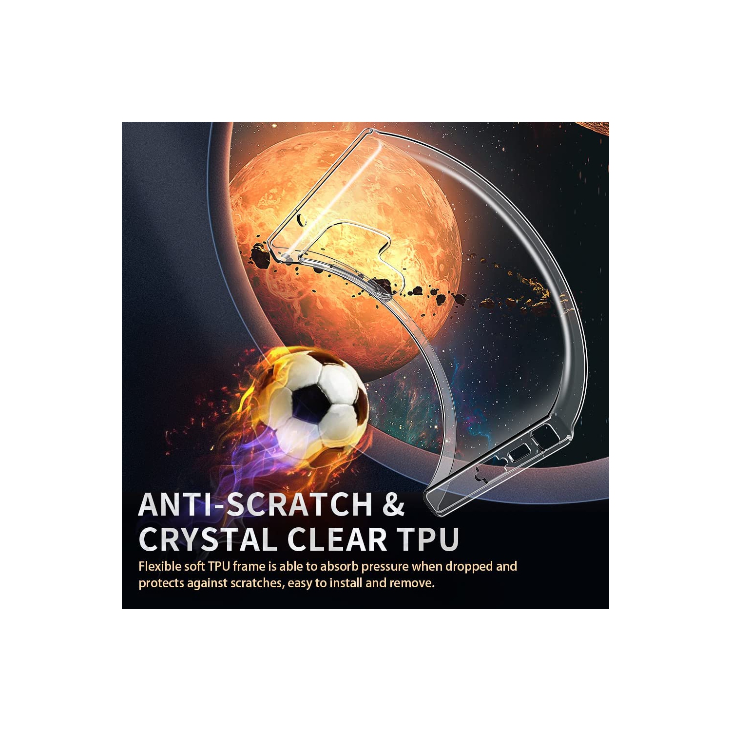 Galaxy S23 plus 5G de Samsung Étui rigide ajusté transparent antichoc Gel transparent Air Cushion robuste pour Galaxy S23+ 5G - transparent