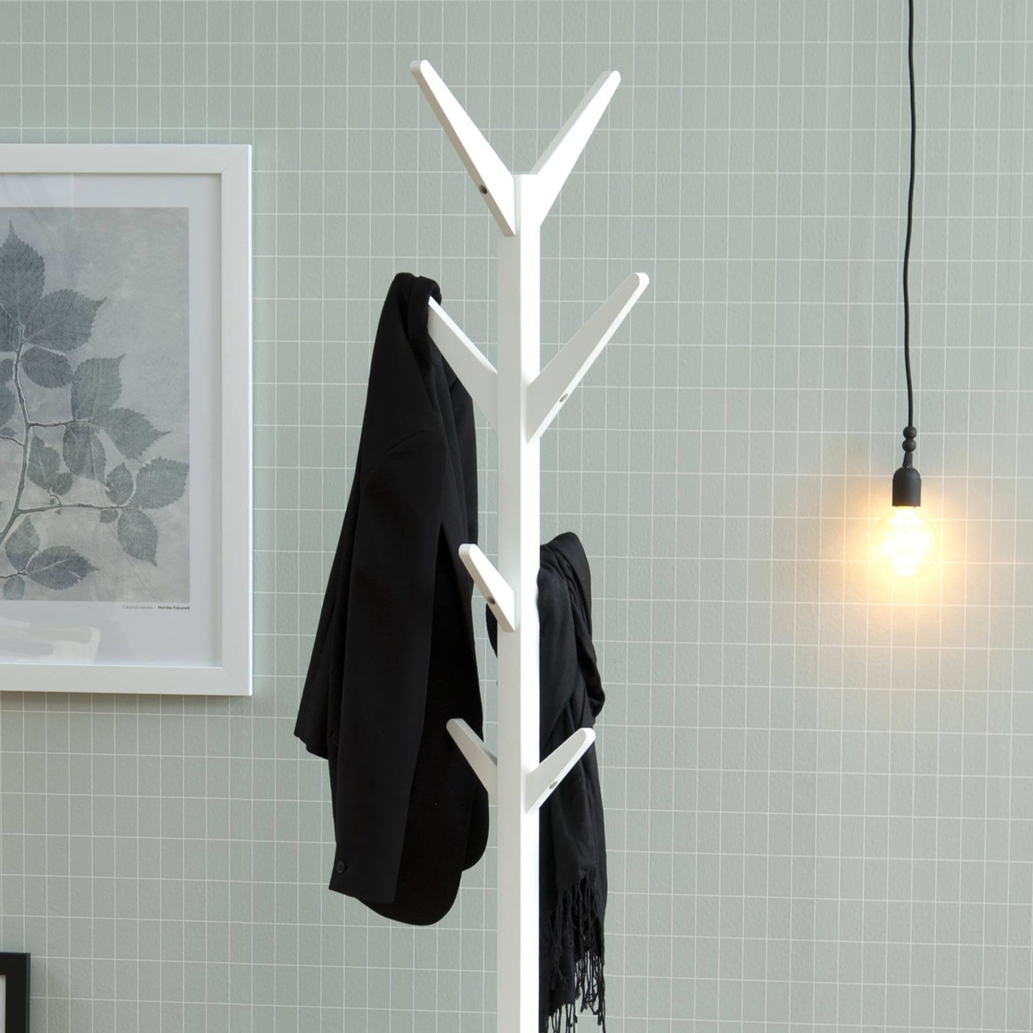 ITY International - Coat Hook/Coat Rack, Made of MDF, 70" Height, White