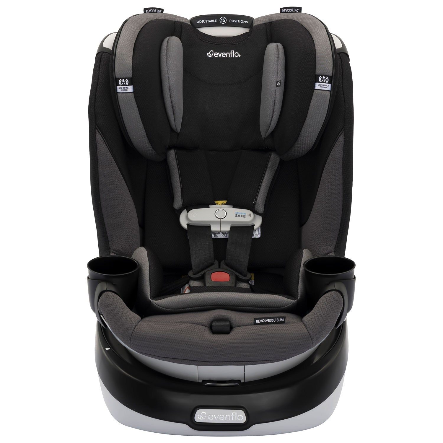 Evenflo Gold Revolve360 Slim 2-in-1 Convertible Car Seat with Sensor Safe - Obsidian Black