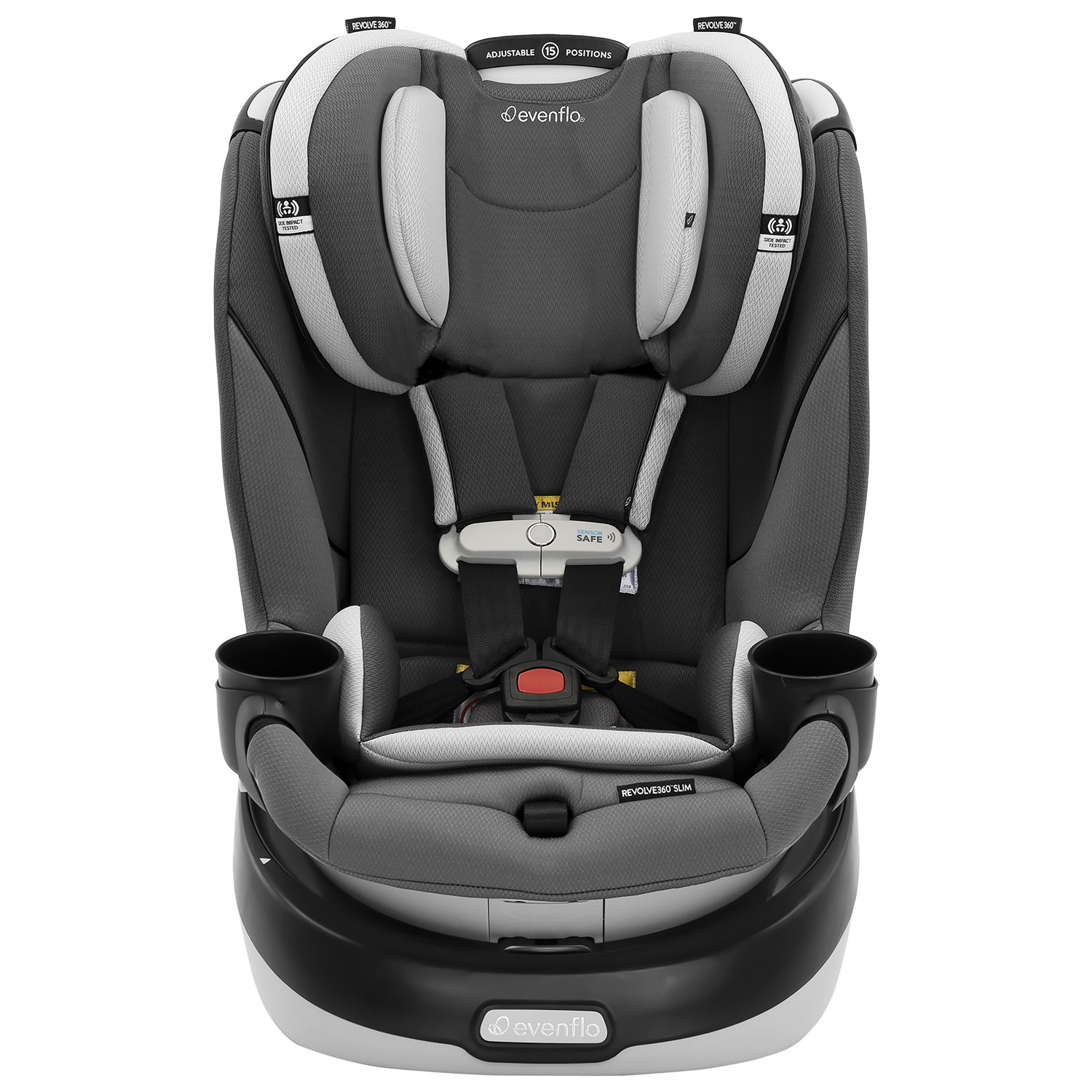 Evenflo Gold Revolve360 Slim 2-in-1 Convertible Car Seat with Sensor Safe - Pearl Grey