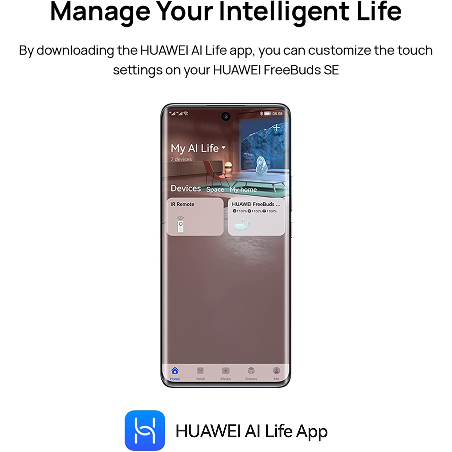 HUAWEI FreeBuds SE Wireless Semi-In-Ear Bluetooth Earphones - Comfortable Wearing, Premium Design, Crystal Clear Sound, Up to 24 Hr Power, Call Noise