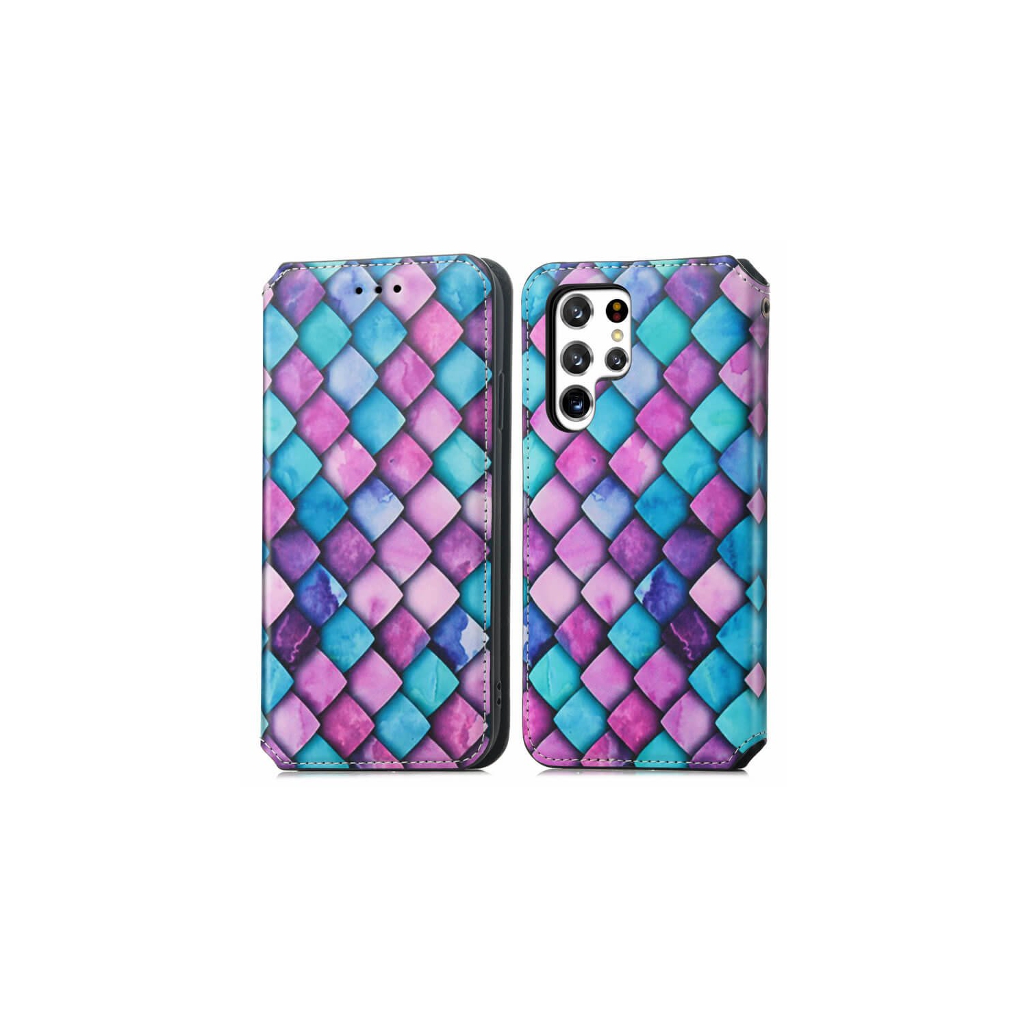 Compatible with Samsung Galaxy S23 Ultra 5G Wallet Case,Premium Leather Flip Wallet Case with Card Slots Kickstand Magnetic Buckle Shockproof