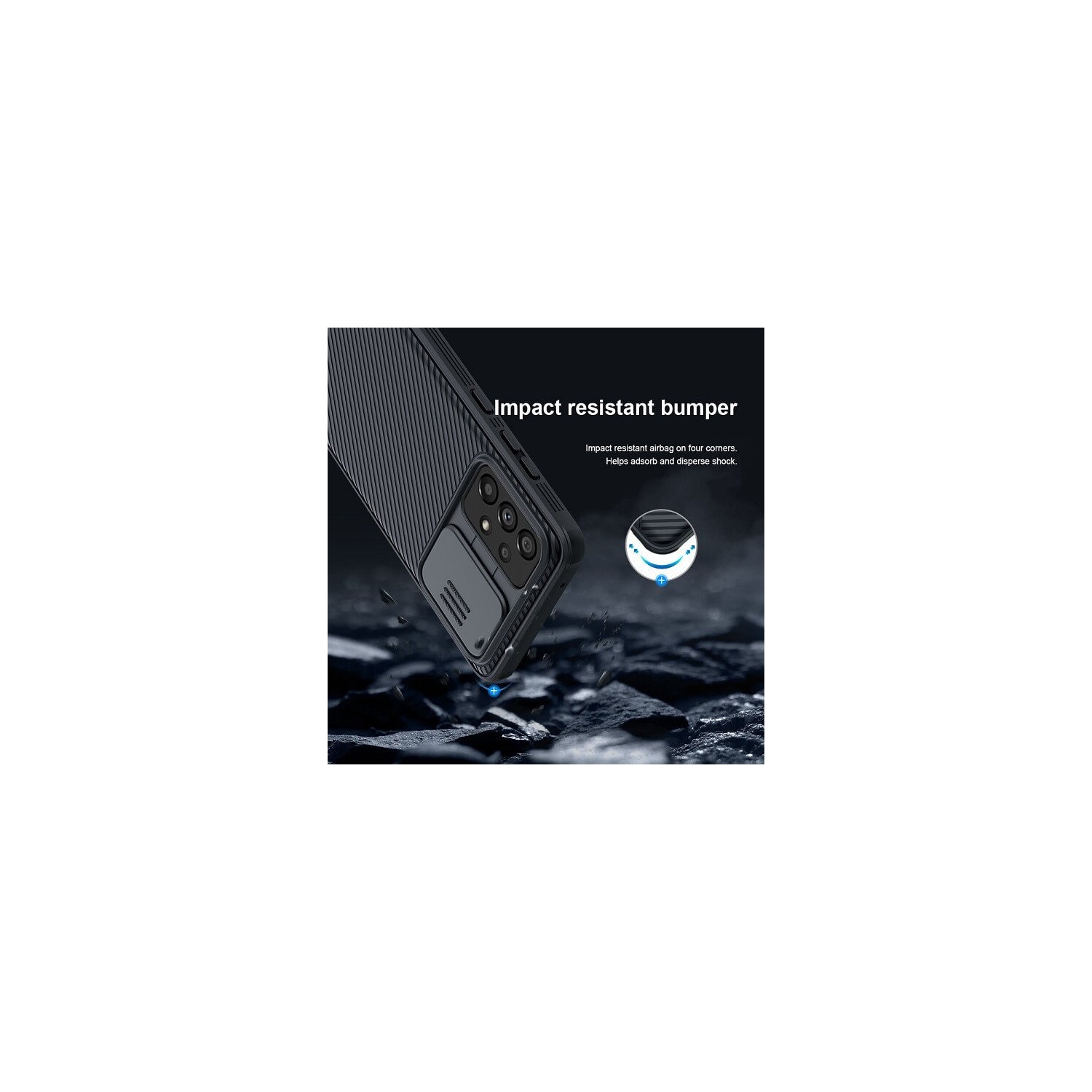 Samsung Silicone Fitted Soft Shell Case for Galaxy A53 - Black