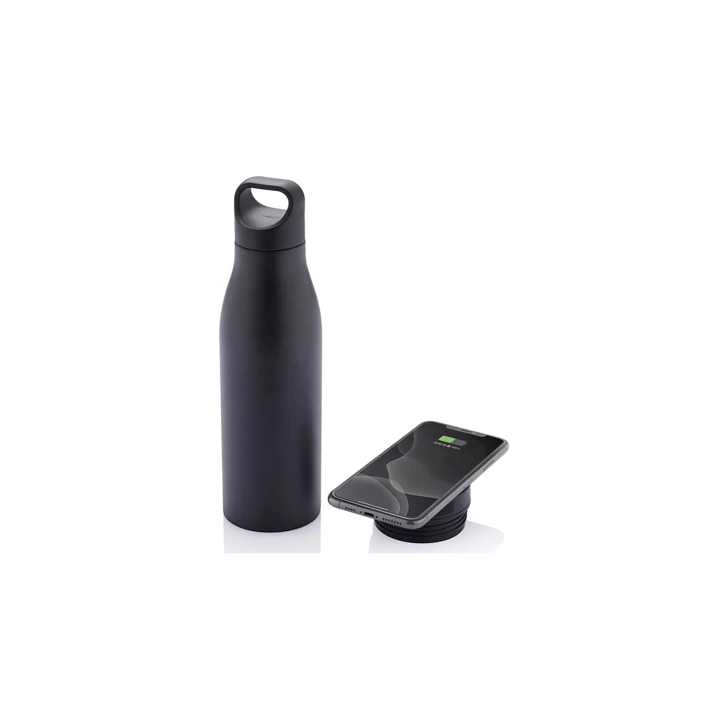 Power Water Bottle Insulated Premium Tumbler with Wireless Charging Power Bank