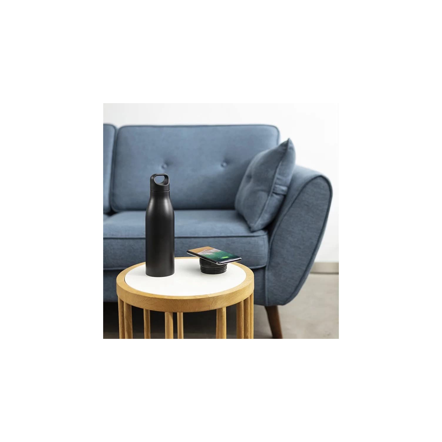 Power Water Bottle Insulated Premium Tumbler with Wireless Charging Power Bank