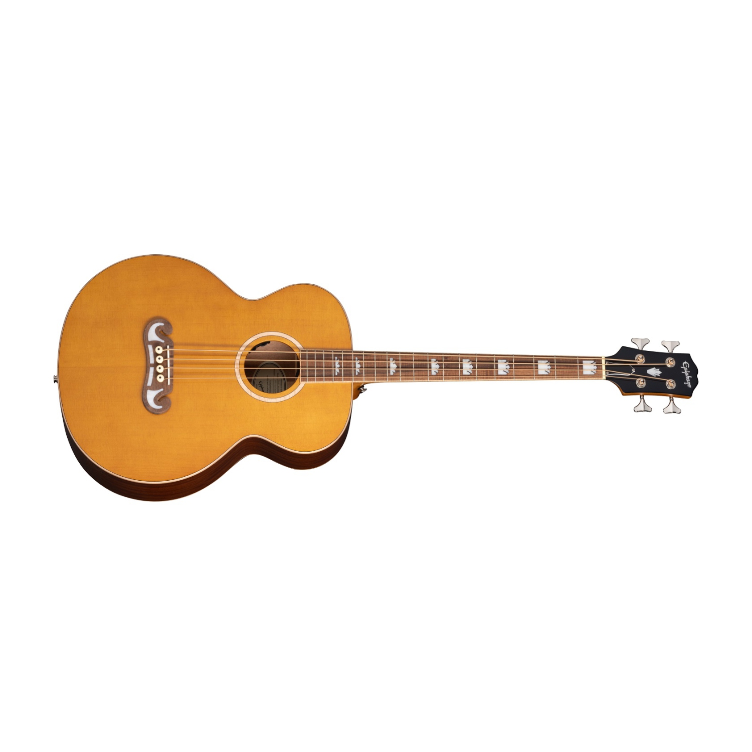 Guitare basse El Capitan J-200 Studio d’Epiphone - Vintage Natural vieilli