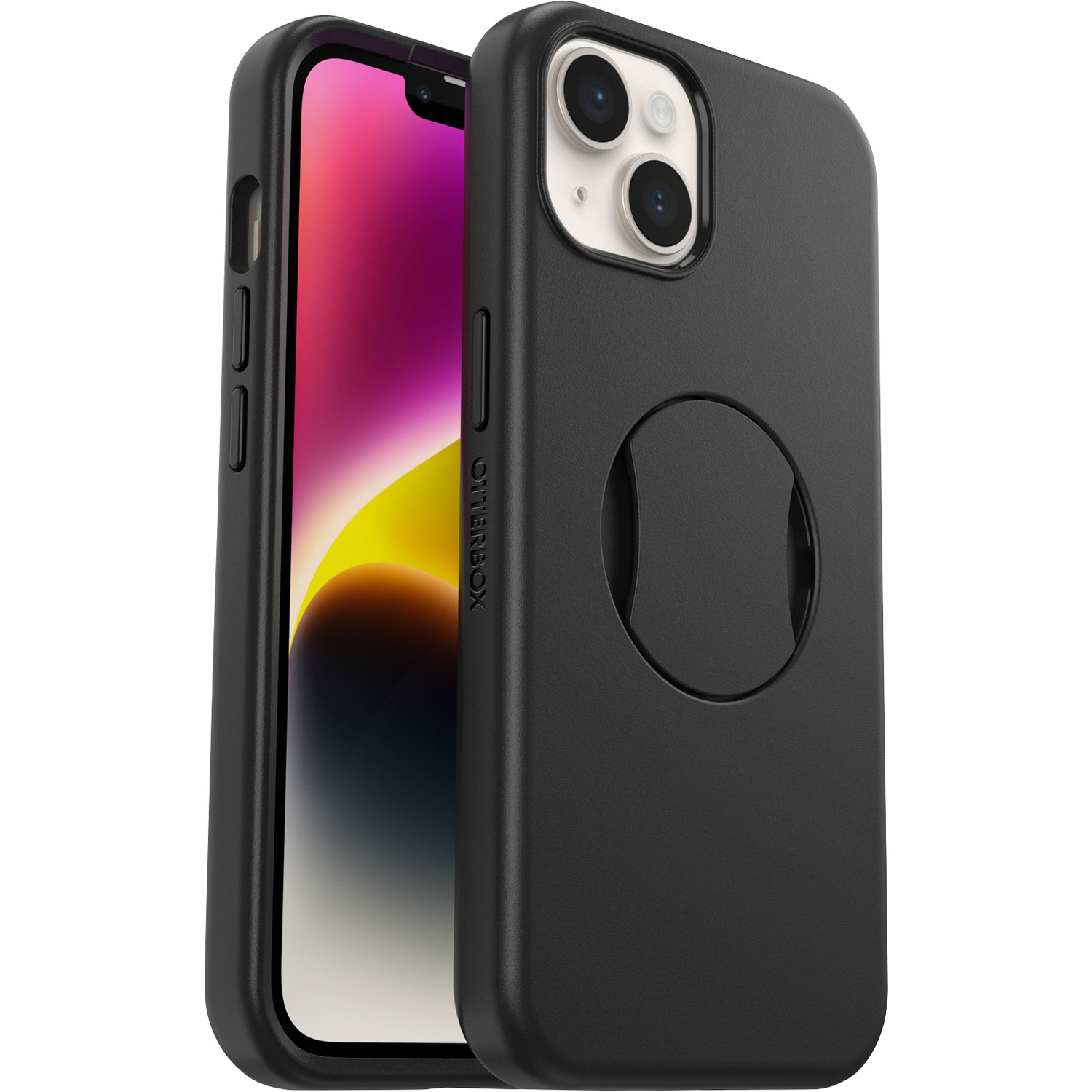 OtterBox OtterGrip Symmetry Fitted Hard Shell Case with MagSafe for iPhone 13/14 - Black
