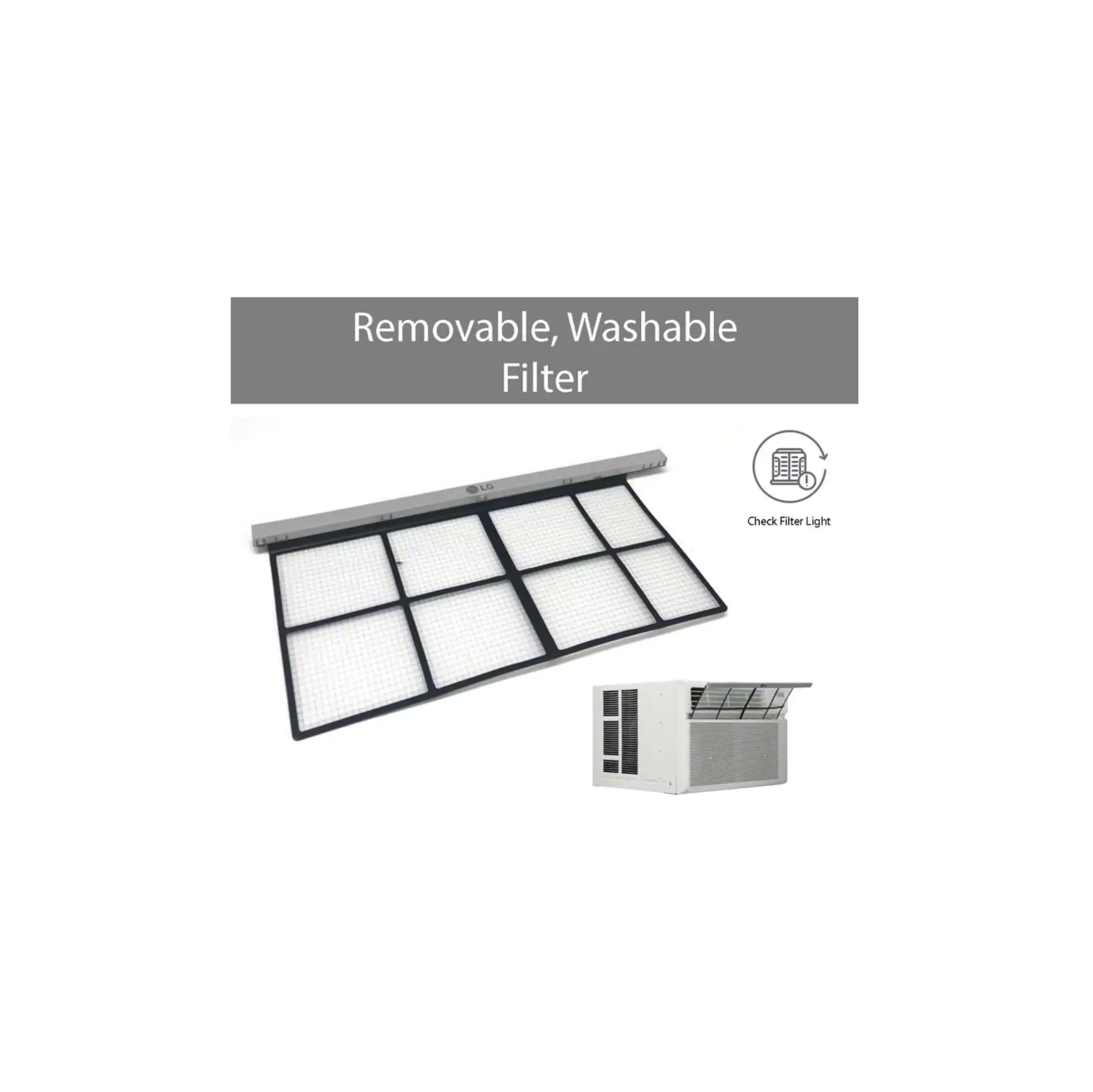 LG 8 000 BTU Window Smart Air Conditioner refroidit 350 m². pi. avec ENERGY STAR et télécommande, Wi-Fi activé