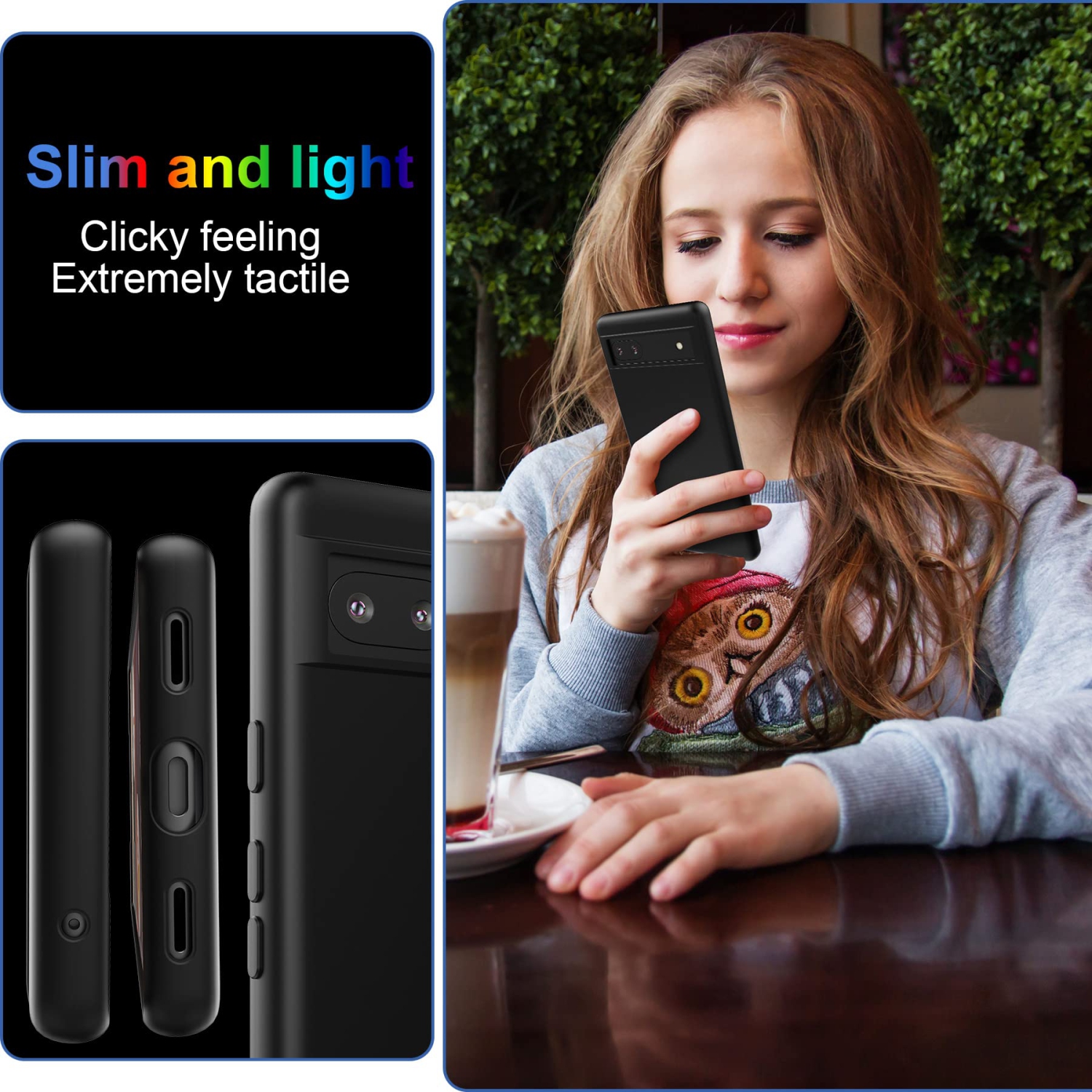 Pixel 6A 5G 2022 Case,Premium Soft Liquid Rubber Bumper Silicone Case Microfiber Lining Shockproof Slim and Lightweigt Protective Cover for Google 6A