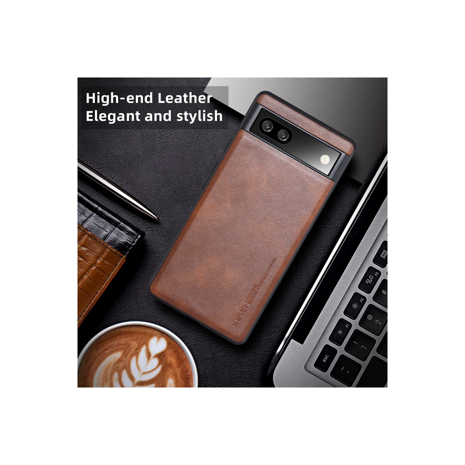 Google Pixel 6A Case 5G Ultra-Thin Slim Premium PU Leather Elegant Soft TPU Bumper Shockproof Protective Cases Phone Cover for Google Pixel 6A