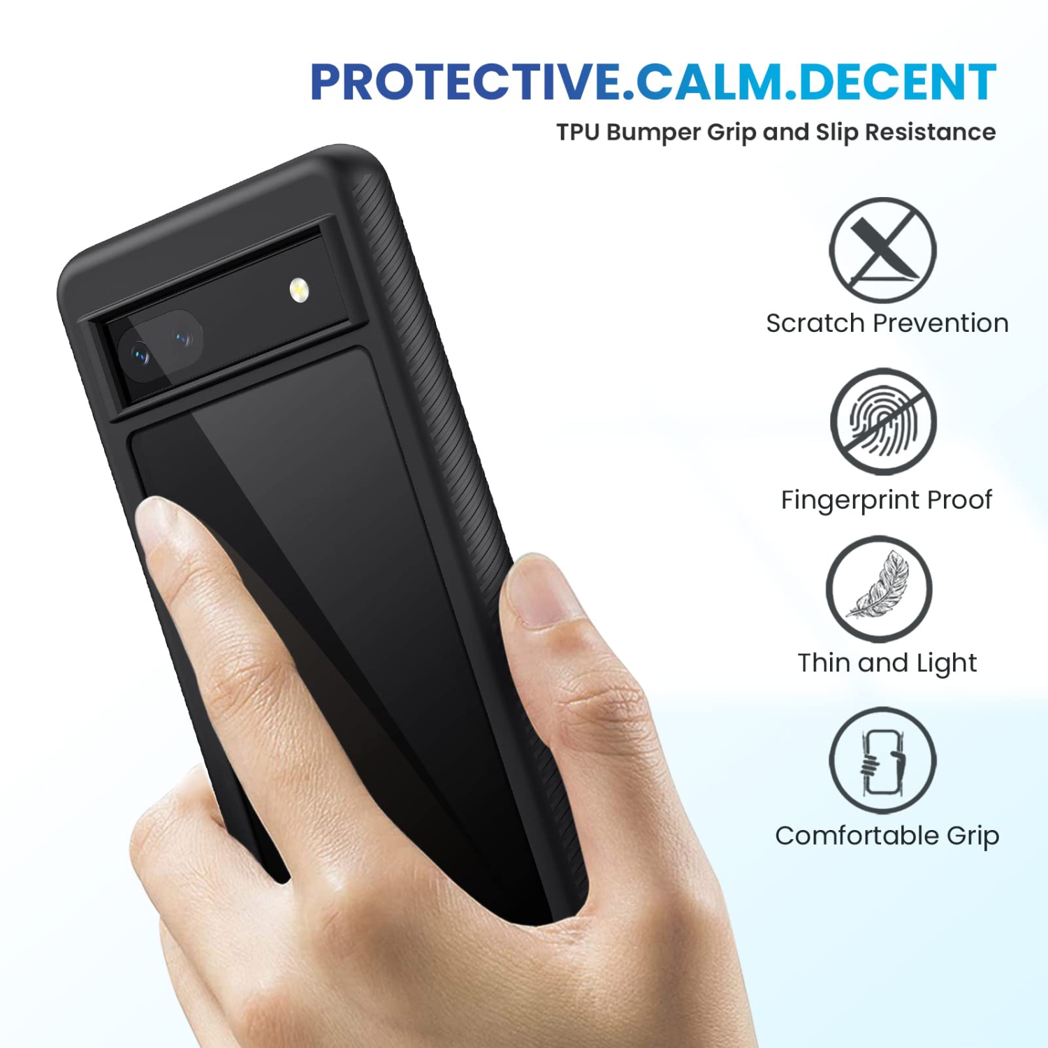 Google Pixel 6A Case, Built-in Screen Protector Full-Body Rugged Pixel 6A Case Shockproof Heavy Duty Drop Protection Bumper Cover for Google Pixel 6A