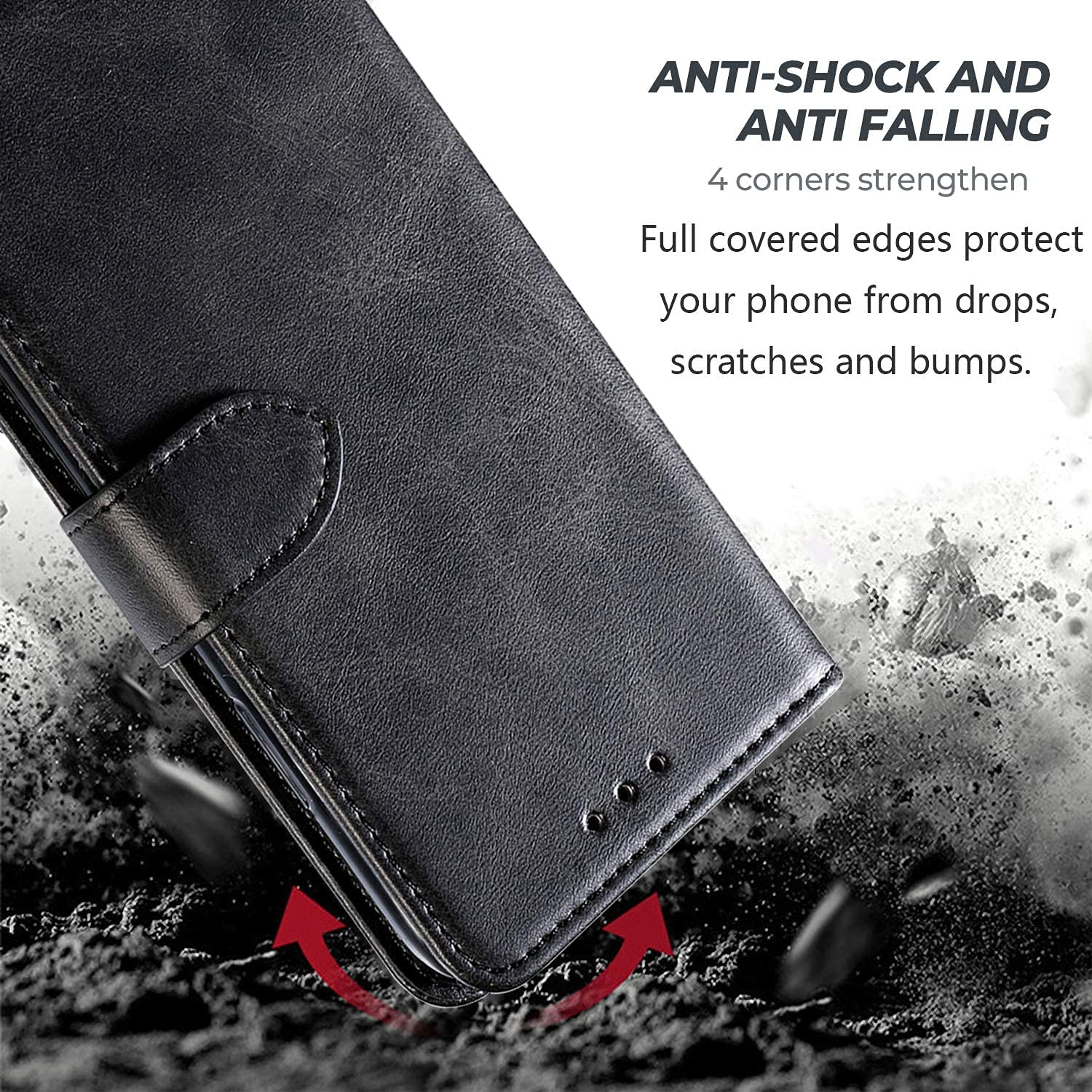 HLD Shockproof Flip Flap Wallet Case for Google Pixel 6A 5G with Magnetic Clasp & Card Slots