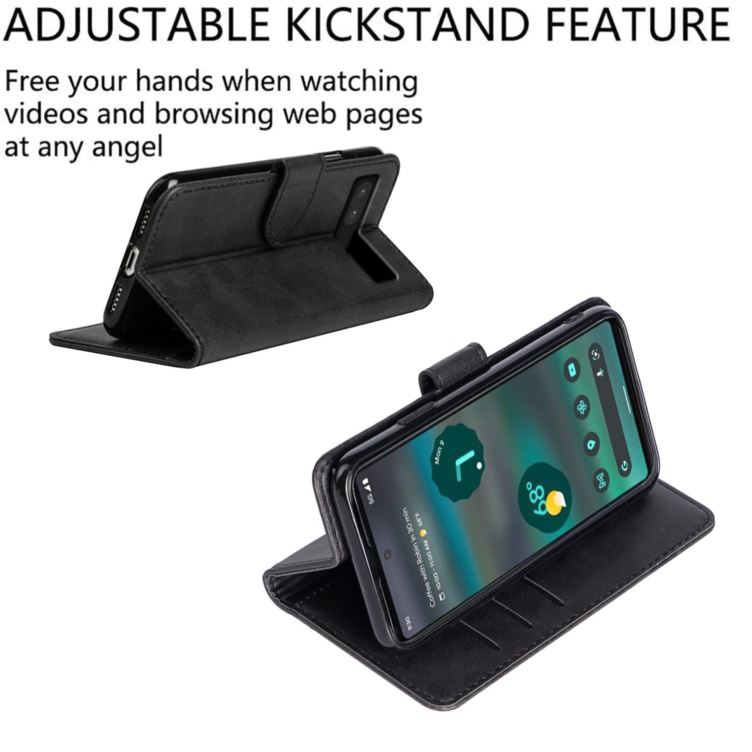 HLD Shockproof Flip Flap Wallet Case for Google Pixel 6A 5G with Magnetic Clasp & Card Slots