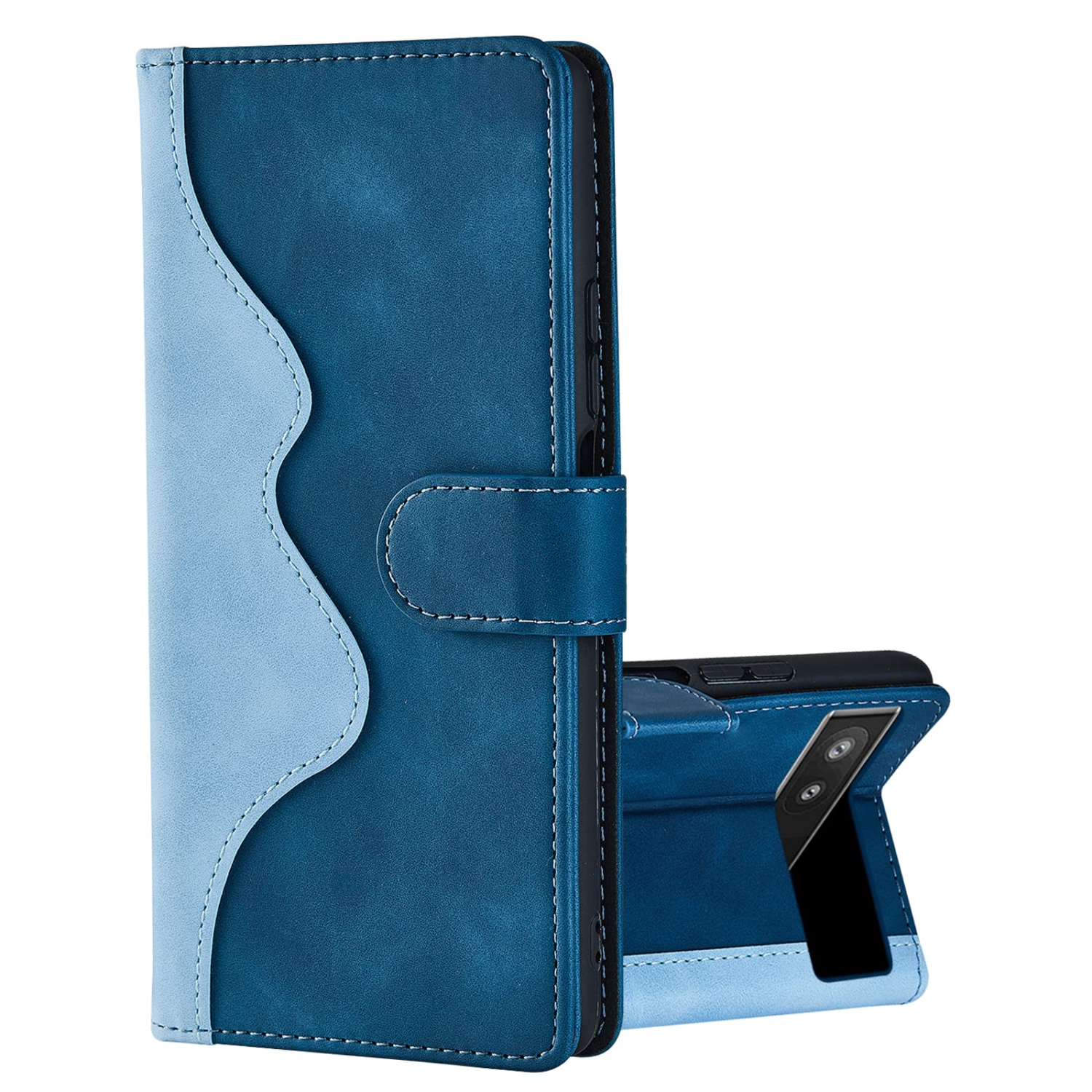 Google Pixel 6a Case Wallet, Google Pixel 6a Flip Case Premium PU Sturdy Leather Protective Magnetic Clasp Design Flip Case with Card Holder Slots