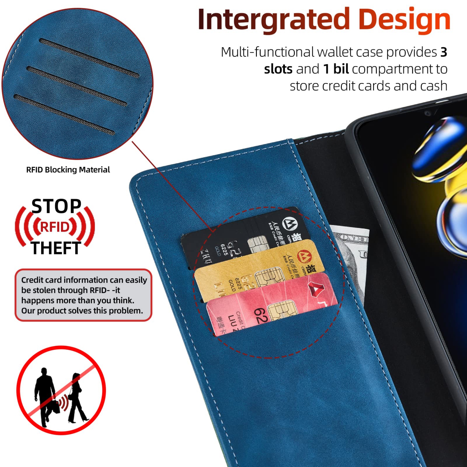 Google Pixel 6a Case Wallet, Google Pixel 6a Flip Case Premium PU Sturdy Leather Protective Magnetic Clasp Design Flip Case with Card Holder Slots