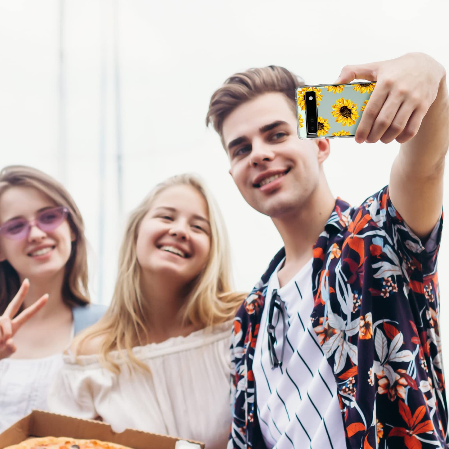 Case Compatible with Google Pixel 6a Clear with Design Elegant Flora Pattern Soft TPU Slim Shockproof Protective Google Pixel 6A 5G 6.1 inch Skin for