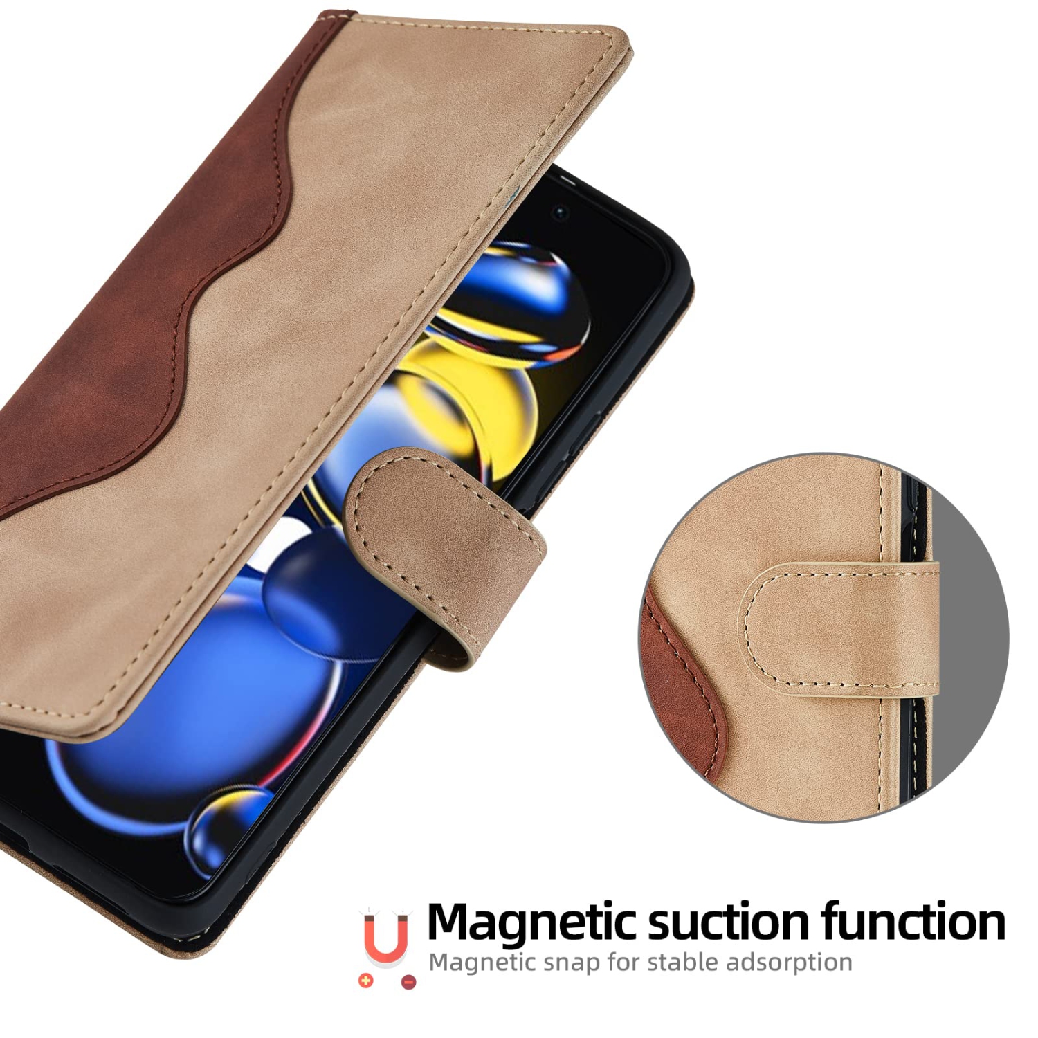 Google Pixel 7 Pro Case Wallet, Google Pixel 7 Pro Flip Case Premium PU Sturdy Leather Protective Magnetic Clasp Design Flip Case with [Card Holder