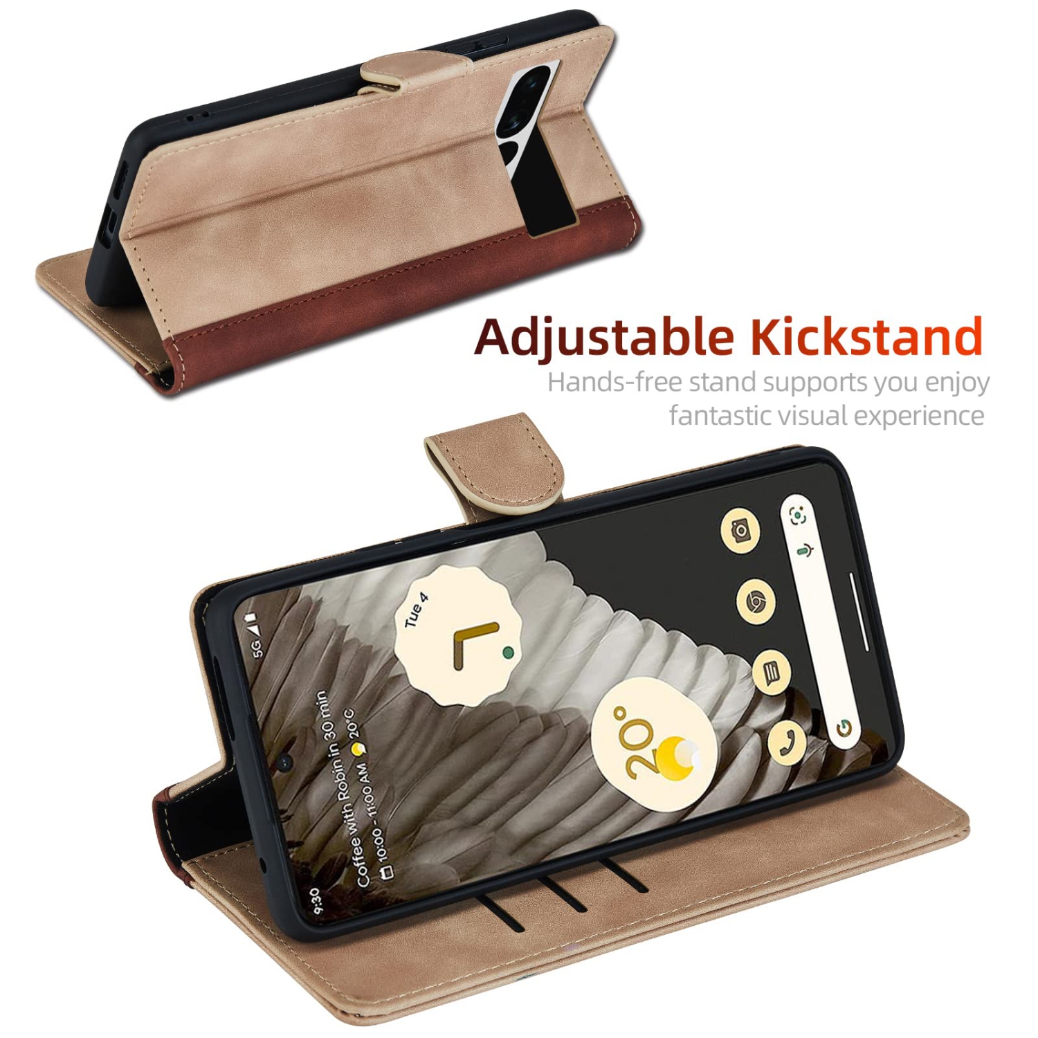 Google Pixel 7 Pro Case Wallet, Google Pixel 7 Pro Flip Case Premium PU Sturdy Leather Protective Magnetic Clasp Design Flip Case with [Card Holder