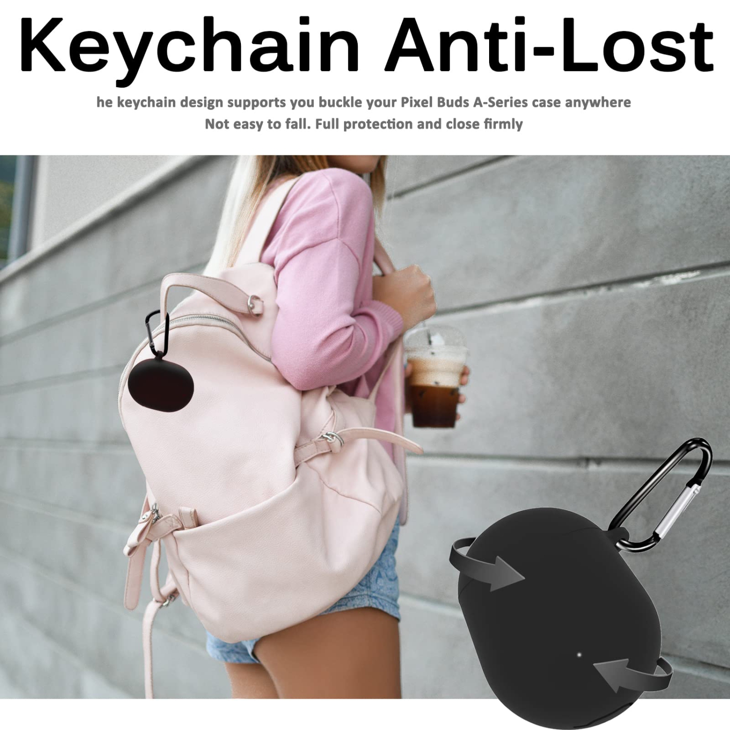 1+1 Pack Compatible Google Pixel 6A Case + Google Pixel Buds A-Series Case, Ultra-Thin PC Matte Texture Shockproof Phone Case with Silicone Buds Case