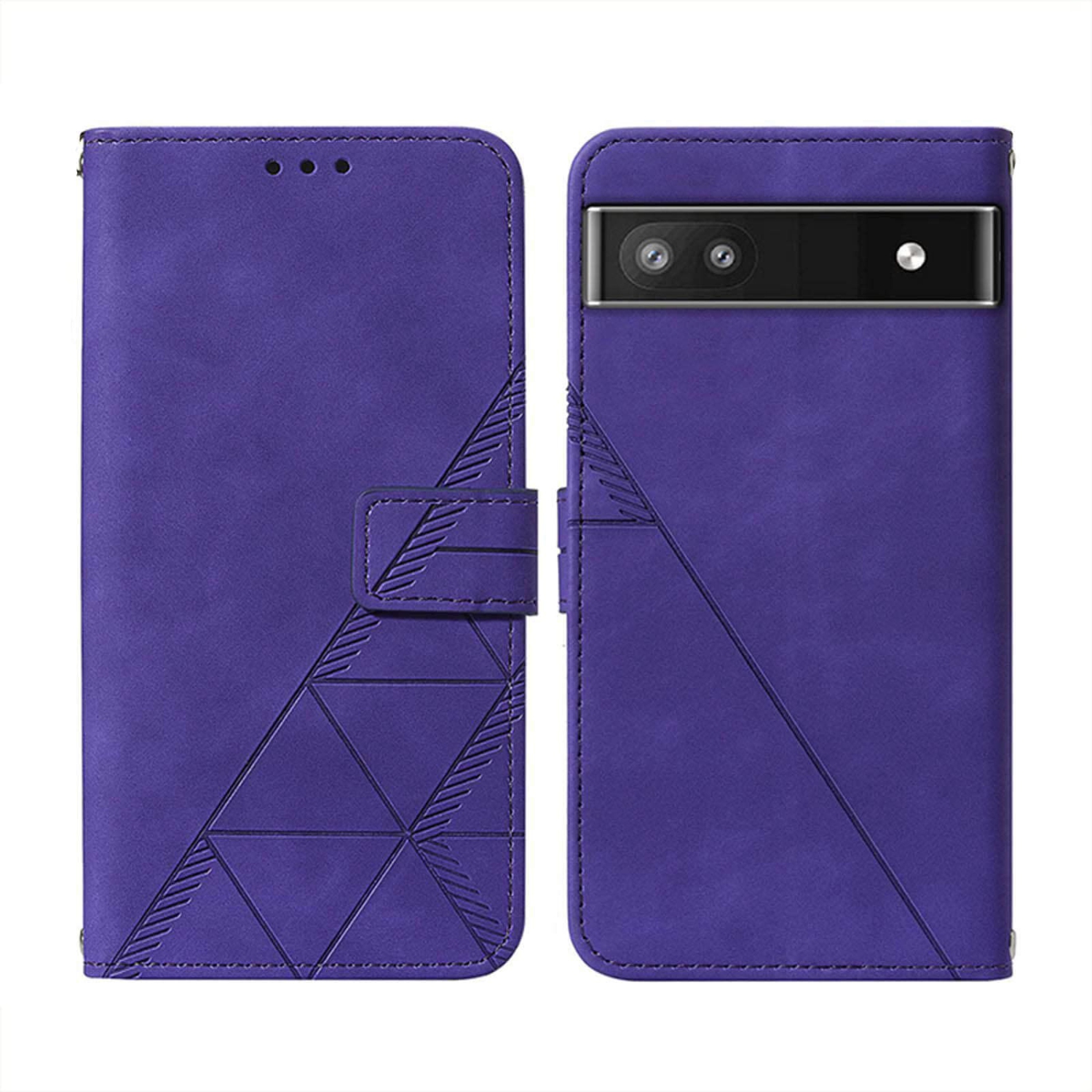 Wallet Case for Pixel 6a, Kickstand Wrist Strap Card Holder Slots TPU Interior Protective for Pixel 6a Case,PU Leather Folio Flip Cover for Google