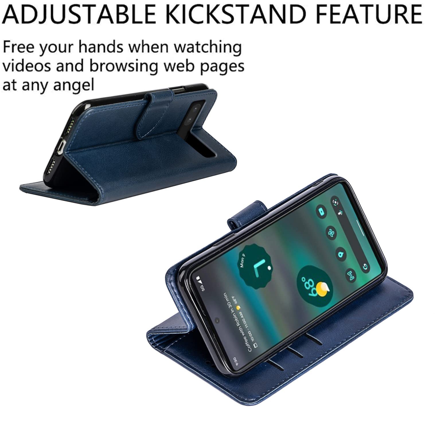 Google Pixel 6A Case 5G, Google Pixel 6A Wallet Case Shockproof Flip Flap Foldable Magnetic Clasp Protective Pixel 6A Cover Case with Cash Credit