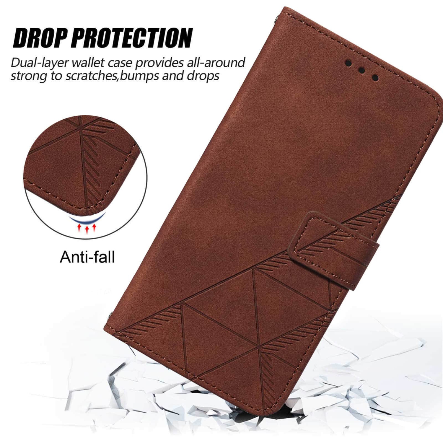 Wallet Case for Pixel 6a, Kickstand Wrist Strap Card Holder Slots TPU Interior Protective for Pixel 6a Case,PU Leather Folio Flip Cover for Google