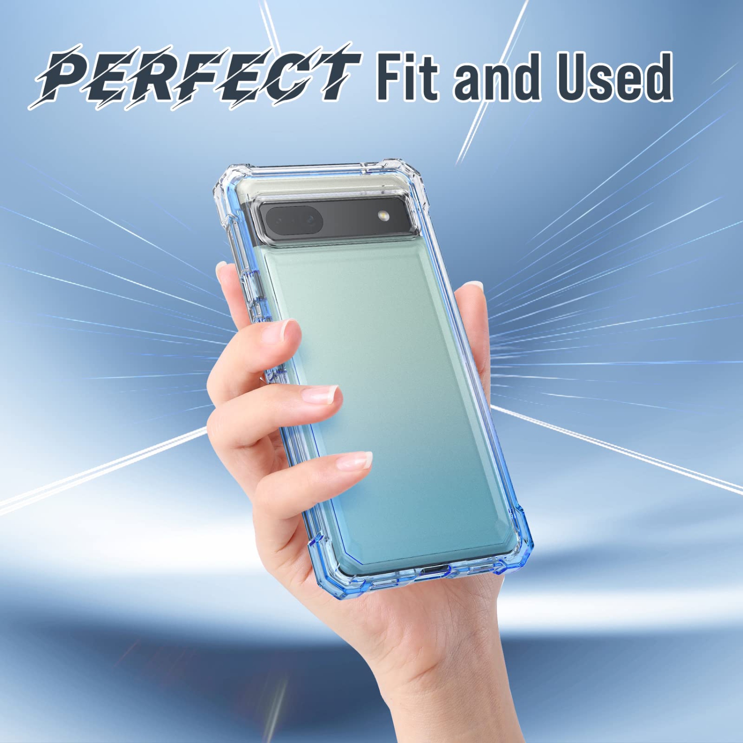 Google Pixel 6A Case 2022: Clear Silicone Heavy Duty Protection with 2 Pack Tempered Screen Protector Phone Cover for Pixel 6A