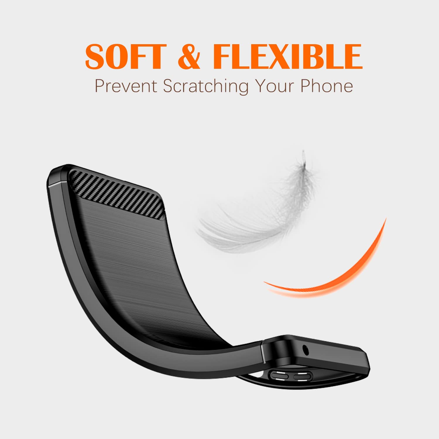 Étui pour Pixel 6A Google Pixel 6A Case Pixel 6A Coque, Black Carbon Fibre Effect Gel Grip Protection anti-rayures collision, étui compatible avec