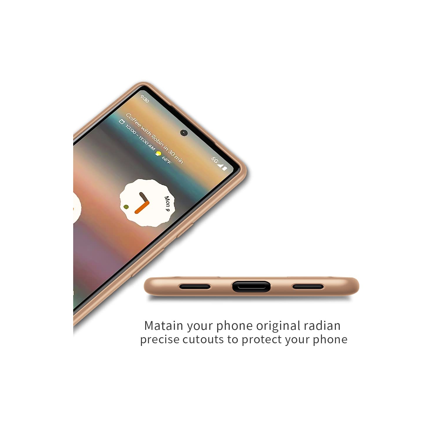 Google Pixel 6A Case Gold