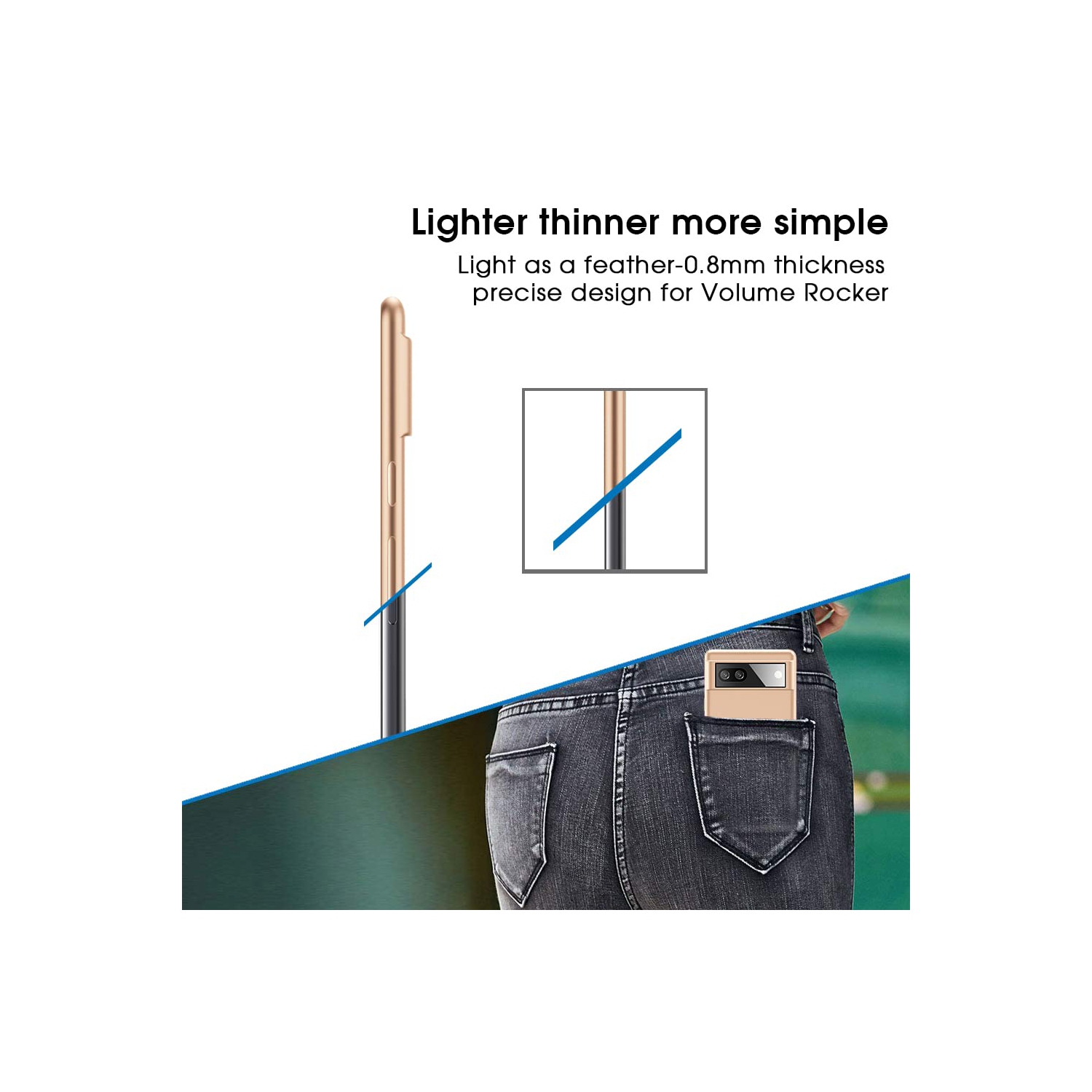 Google Pixel 6A Case Gold