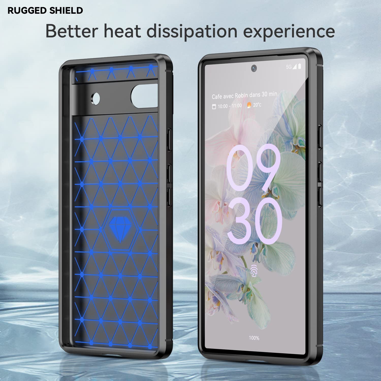 Étui mince robuste Pixel 6A 5G 2022 compatible avec les étuis Pixel6A 5G Google Pixel 6A Étuis Rugged Case Butoirs minces Google6a