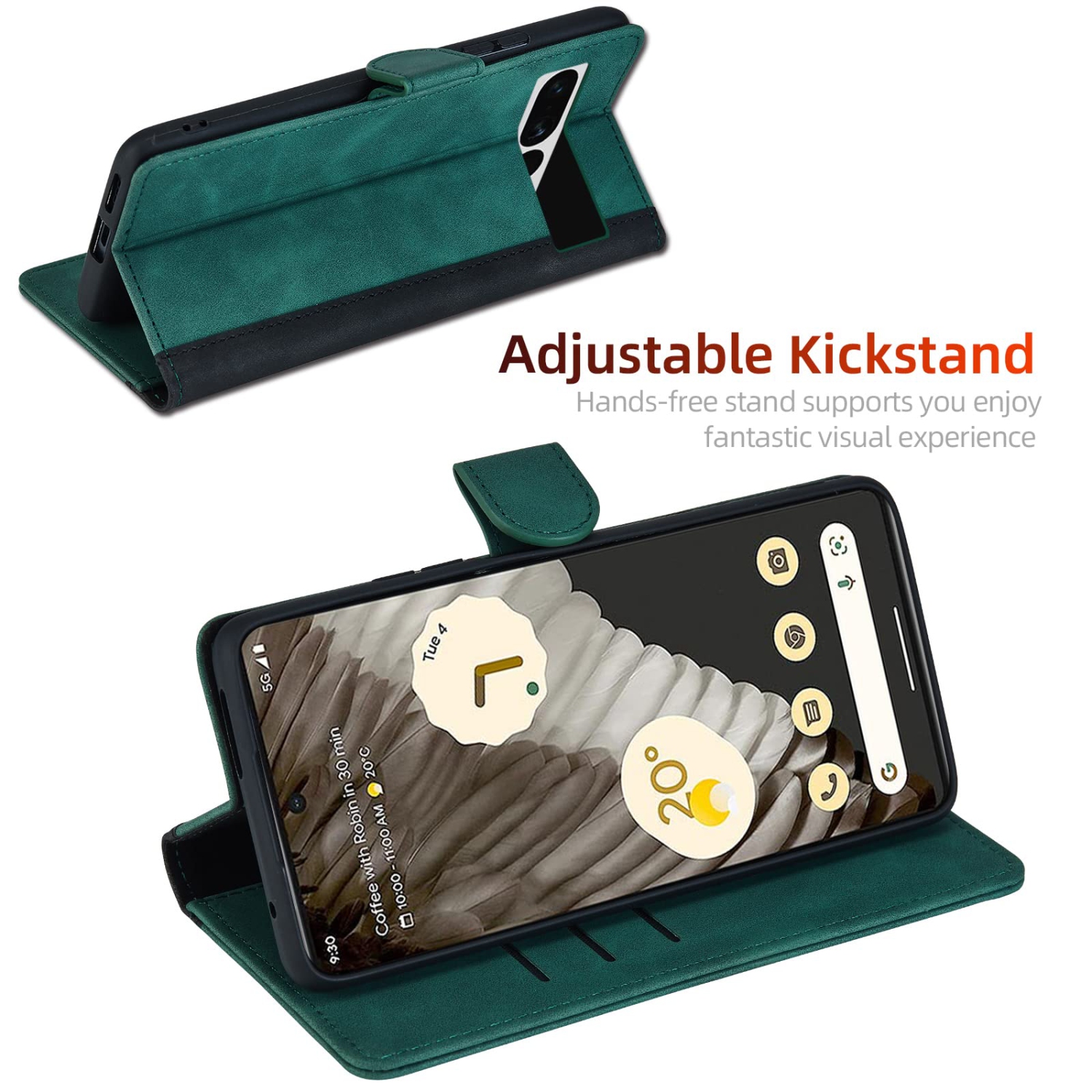 Google Pixel 7 Pro Case Wallet, Google Pixel 7 Pro Flip Case Premium PU Sturdy Leather Protective Magnetic Clasp Design Flip Case with Card Holder