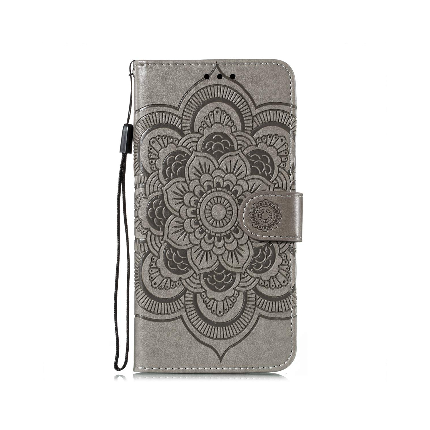 Mandala Case for Google Pixel 6A, Premium Leather Case Wallet with Card Slots Magnetic Stand Protective Cover Ultra Slim Case with Lanyard,Embossed