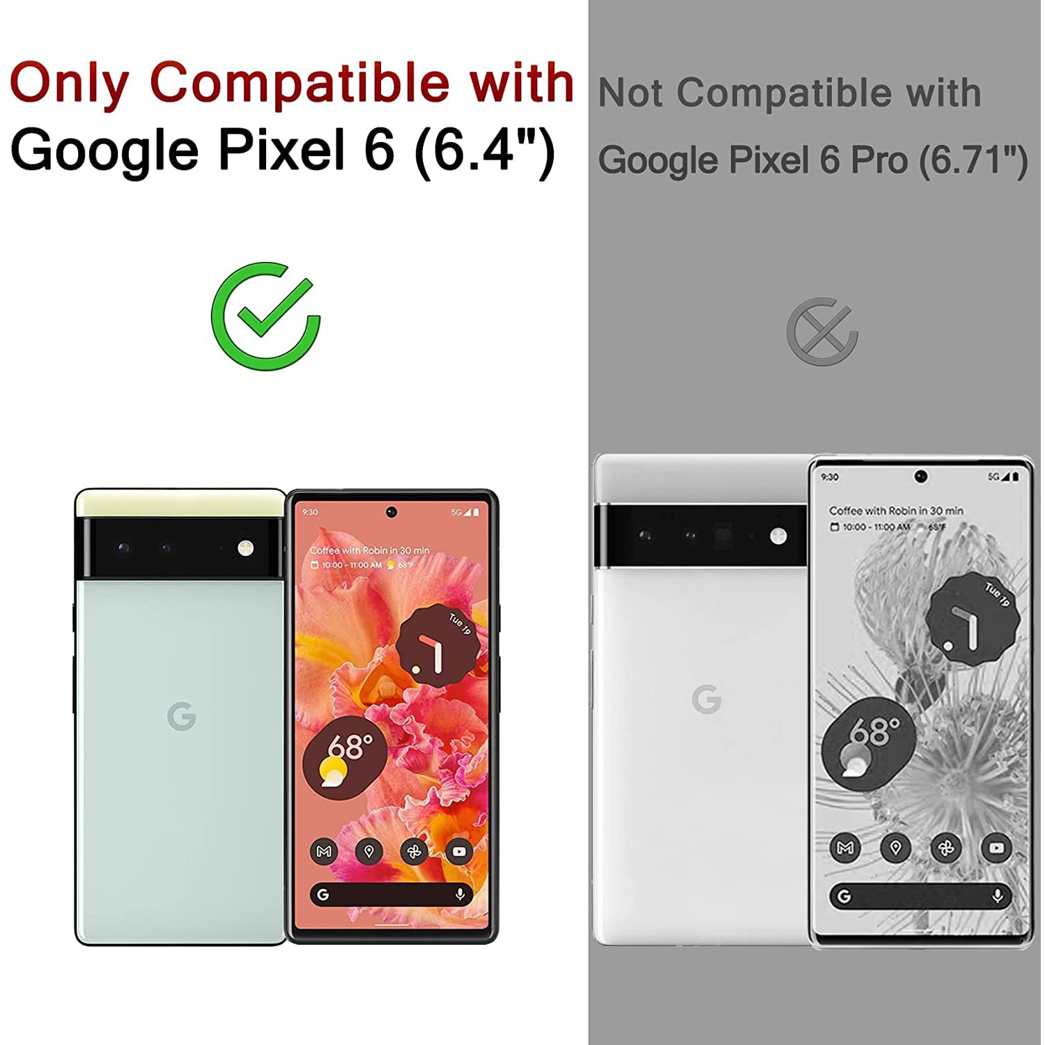 Compatible avec l’étui pour Pixel 6 de Google, l’étui protecteur antichoc de qualité militaire Defender avec béquille magnétique en anneau pour Pixel