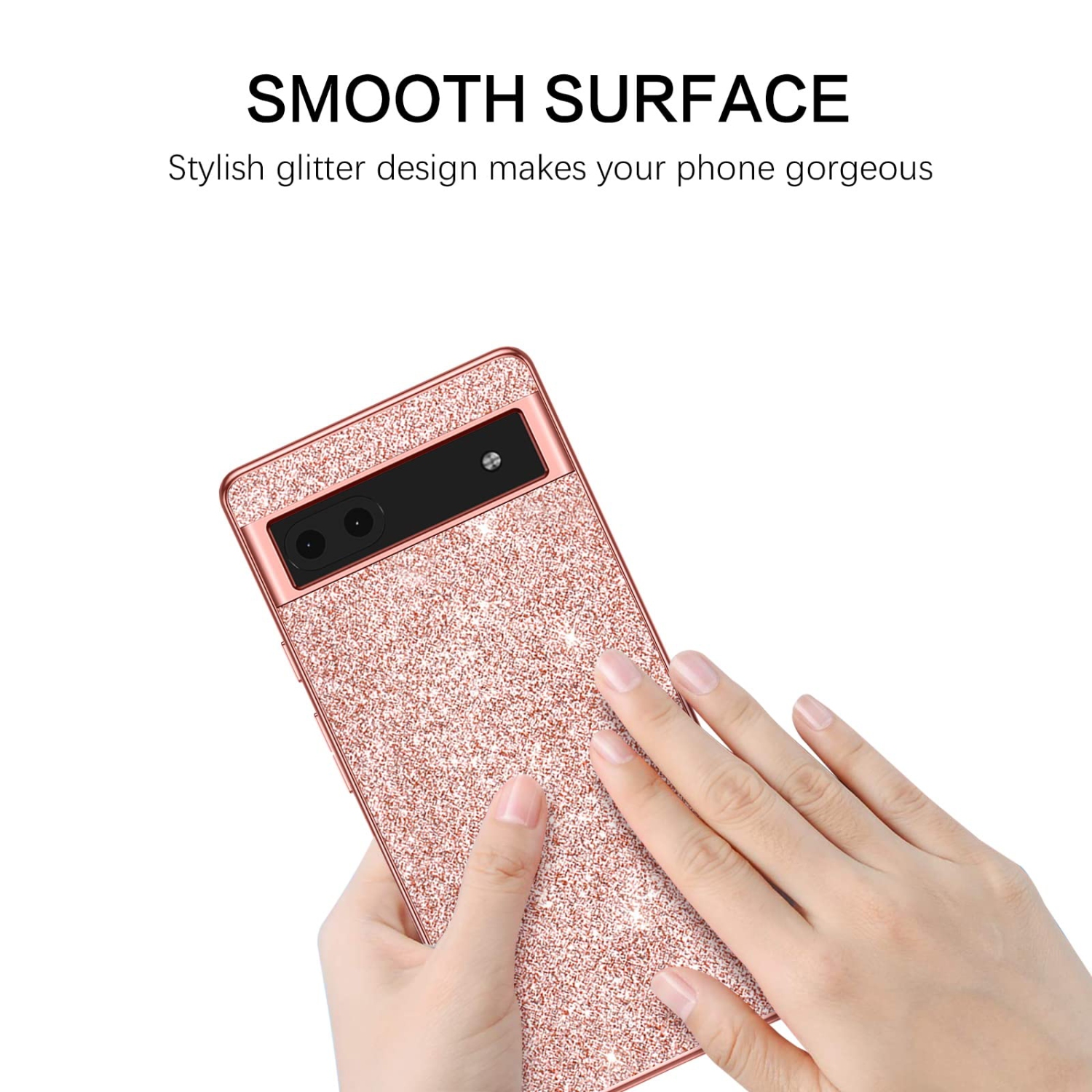 Pixel 6a Case, Google Pixel 6a Case Glitter Bling Sparkle Shockproof Protective Hybrid Hard PC Soft TPU Bumper Protection Slim Cute Women Girls Case