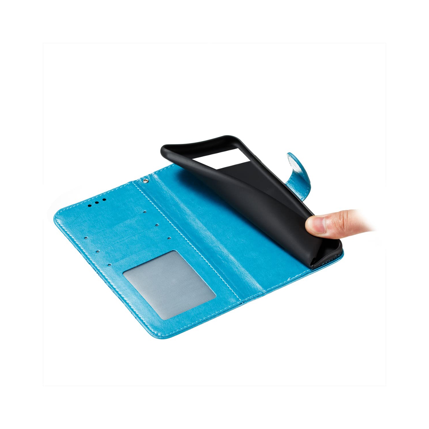 Mandala Case for Google Pixel 6A, Premium Leather Case Wallet with Card Slots Magnetic Stand Protective Cover Ultra Slim Case with Lanyard,Embossed