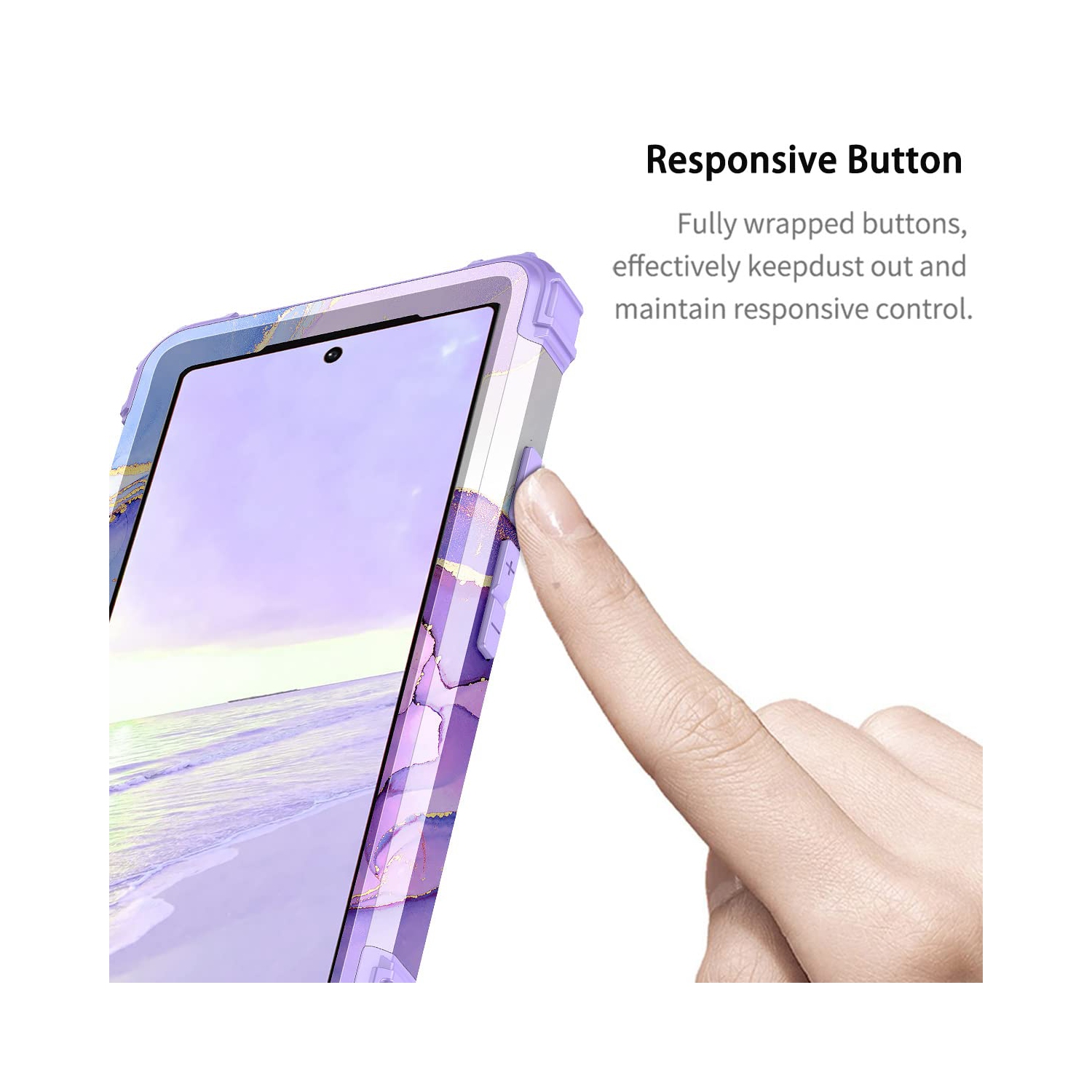 Google Pixel 6A Case, Heavy Duty Shockproof Protection Hard Plastic+Silicone Rubber Hybrid 3 in 1 Drop Protective Case for Google Pixel 6A Purple