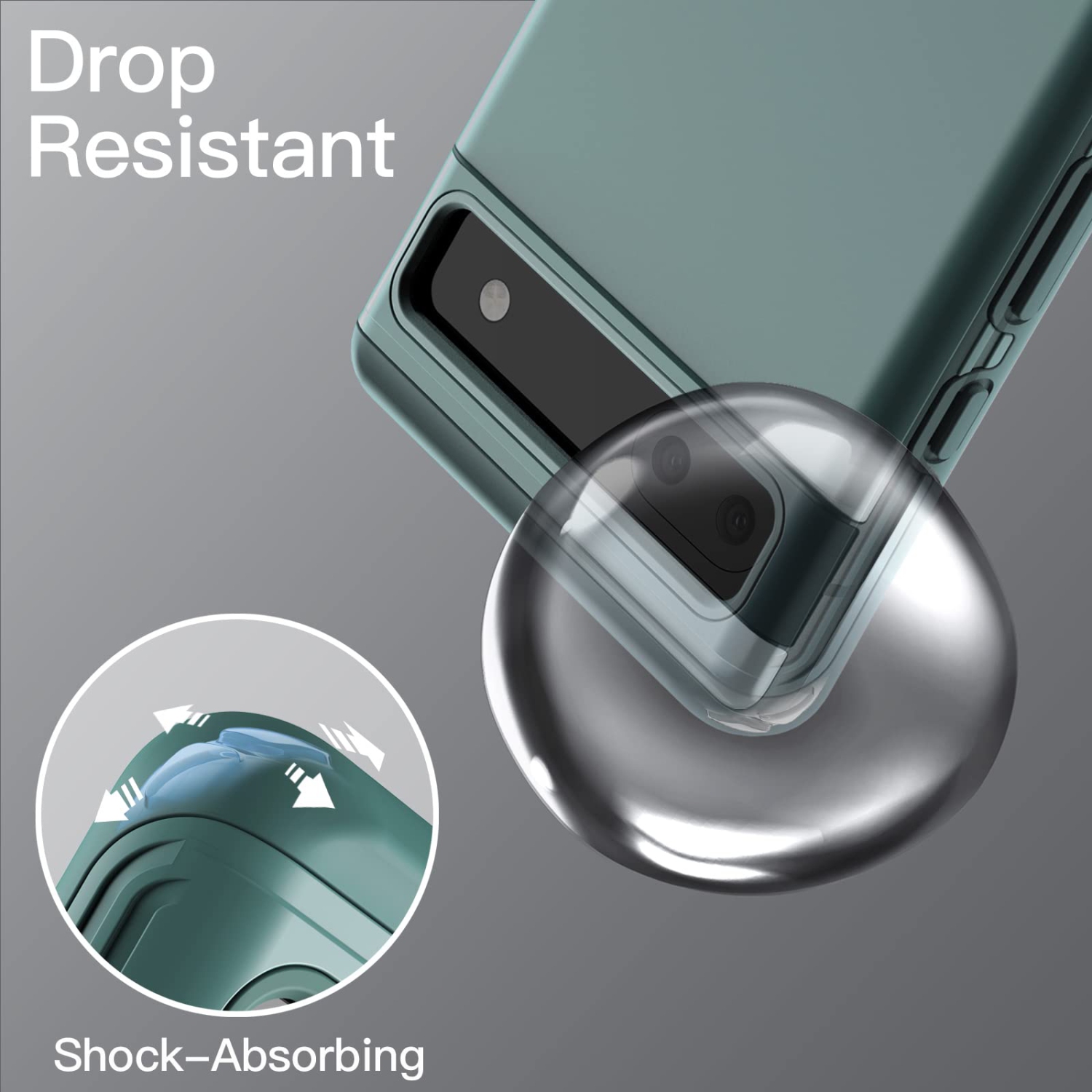 Case for Google Pixel 6a 6.1-Inch 2022, Dual-Layer Protection Shockproof Phone Cover