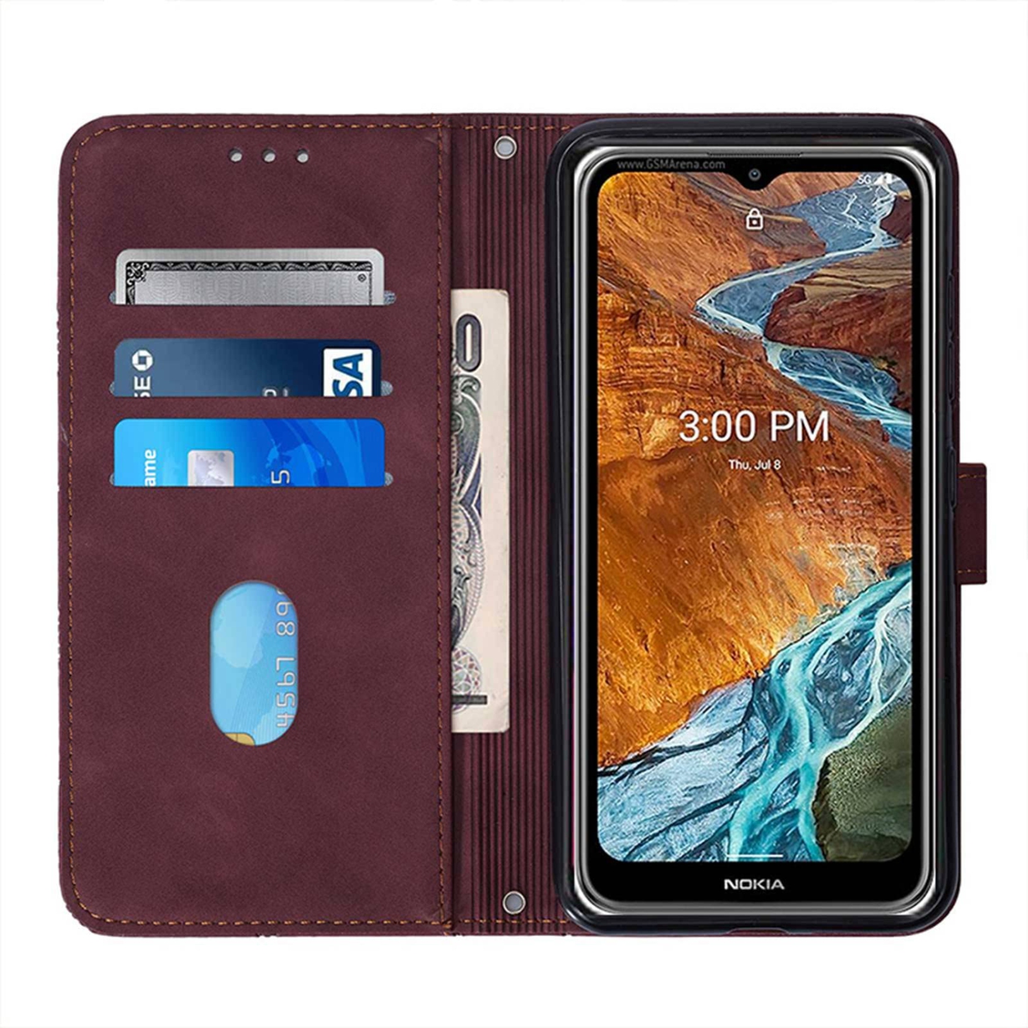 for Google Pixel 6a Wallet Case, Crossbody Lanyard Case with Card Holder PU Leather Kickstand Shockproof Protective Flip Cover for Google Pixel 6a