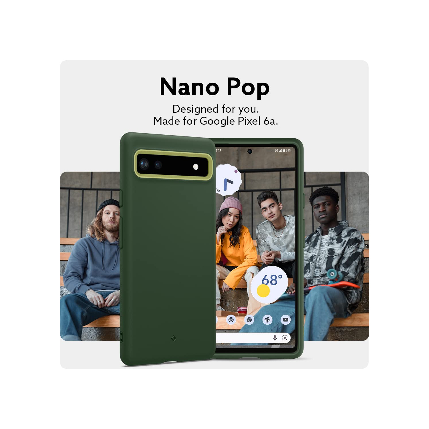 Google Pixel 6a Case 5G - AVO Green